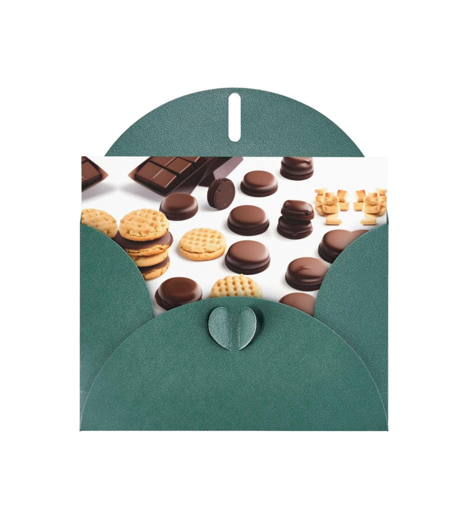 Cookies Food Chocolate Chip Biscuits Pearl Paper Greeting Card - Double-Sided Pearl Effect with Suitable for Various Occasions Cookies Food Chocolate Chip Biscuits One Size - Buy Online on SooperMarket.com