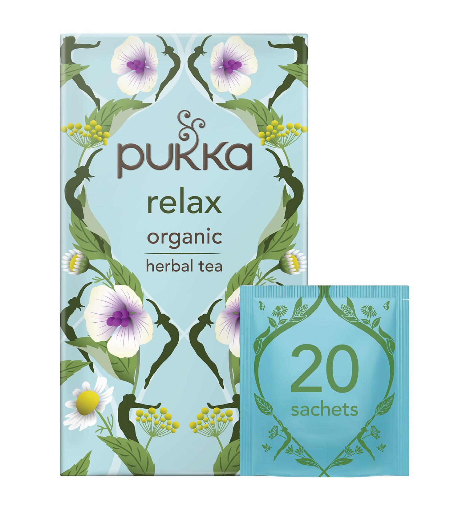 Pukka Organic Teas Relax 20ct - Calming Herbal Blend for Stress Relief - Buy Online on SooperMarket.com