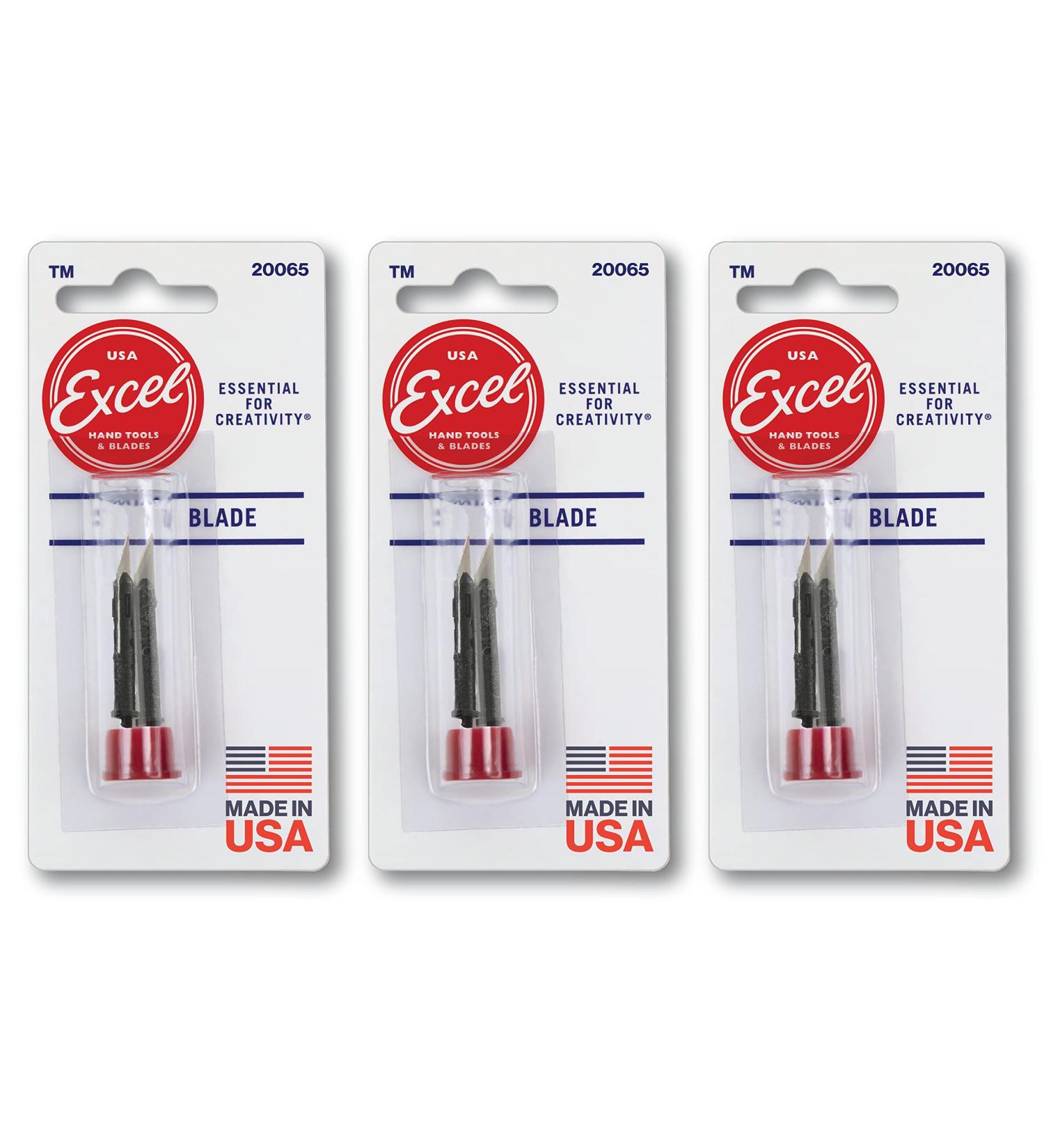 Excel Blades #65 Pen Knife Replacement Blades - Set of 6, Made in USA | Compatible with K47 Hobby Knife for Cutting, Scoring, Trimming - Buy Online on SooperMarket.com