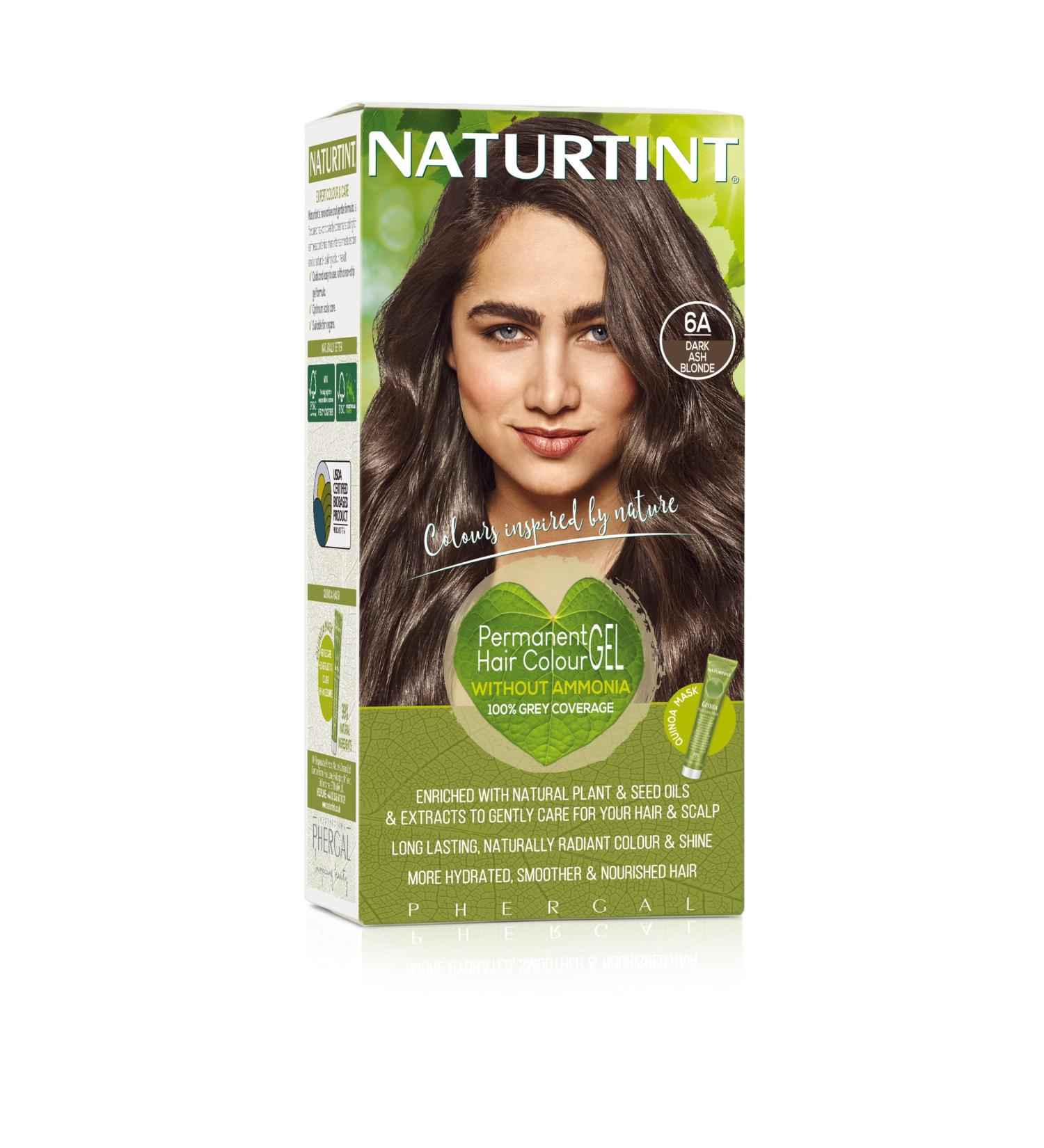 Naturtint Permanent Hair Color 6A Dark Ash Blonde - Ammonia-Free, Vegan, Cruelty-Free | Up to 100% Gray Coverage | Long-Lasting Results - Buy Online on SooperMarket.com