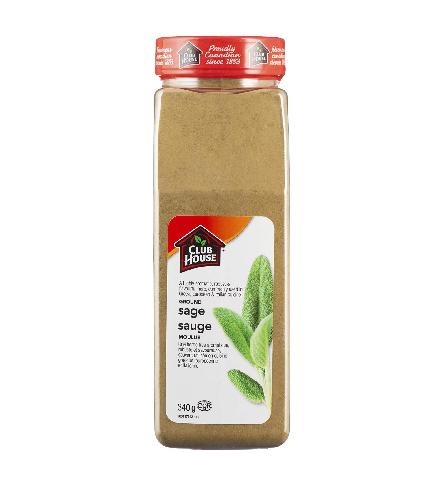 Club House Quality Natural Herbs and Spices Ground Sage 340g 340 g (Pack of 1) - Buy Online on SooperMarket.com