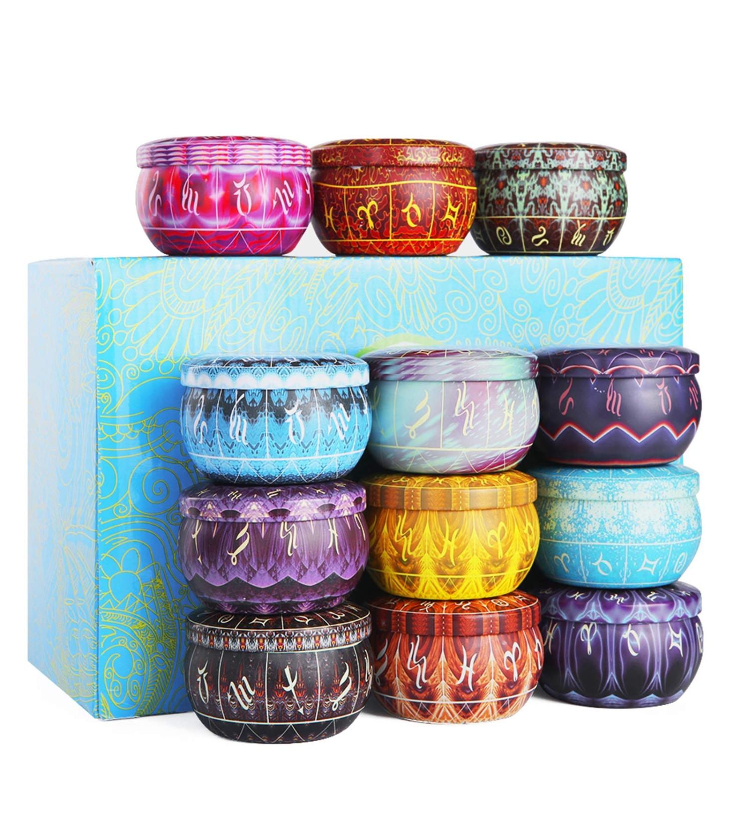 Soulpala 12 Fragrance Candle Gift Set | 100% Natural Soy Wax | Aromatherapy & Relaxation | Perfect for Christmas Birthdays & Mother's Day - Buy Online on SooperMarket.com