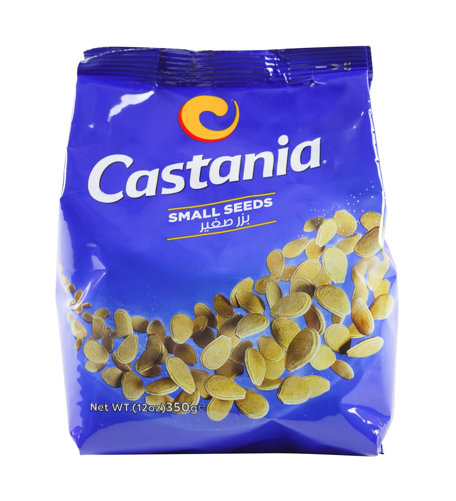 Castania Lebanese & Egyptian Mini Melon Seeds Snack Mix - Salted, No Added Sugars - 12oz Bag (1 Pack) - Buy Online on SooperMarket.com
