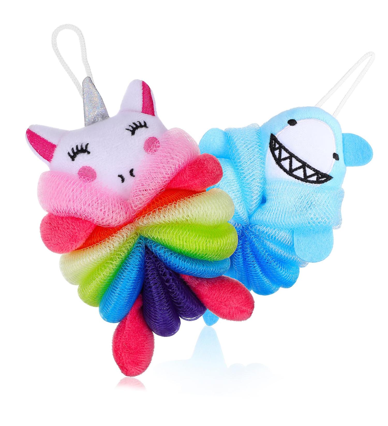 Buy Gatuida 2pcs Soft Body Bath Flower Shower Sponge - Cartoon & Mermaid Design - Ideal Bath Scrubber for Women - Comfortable & Fun Shower Experience - Buy Online on SooperMarket.com