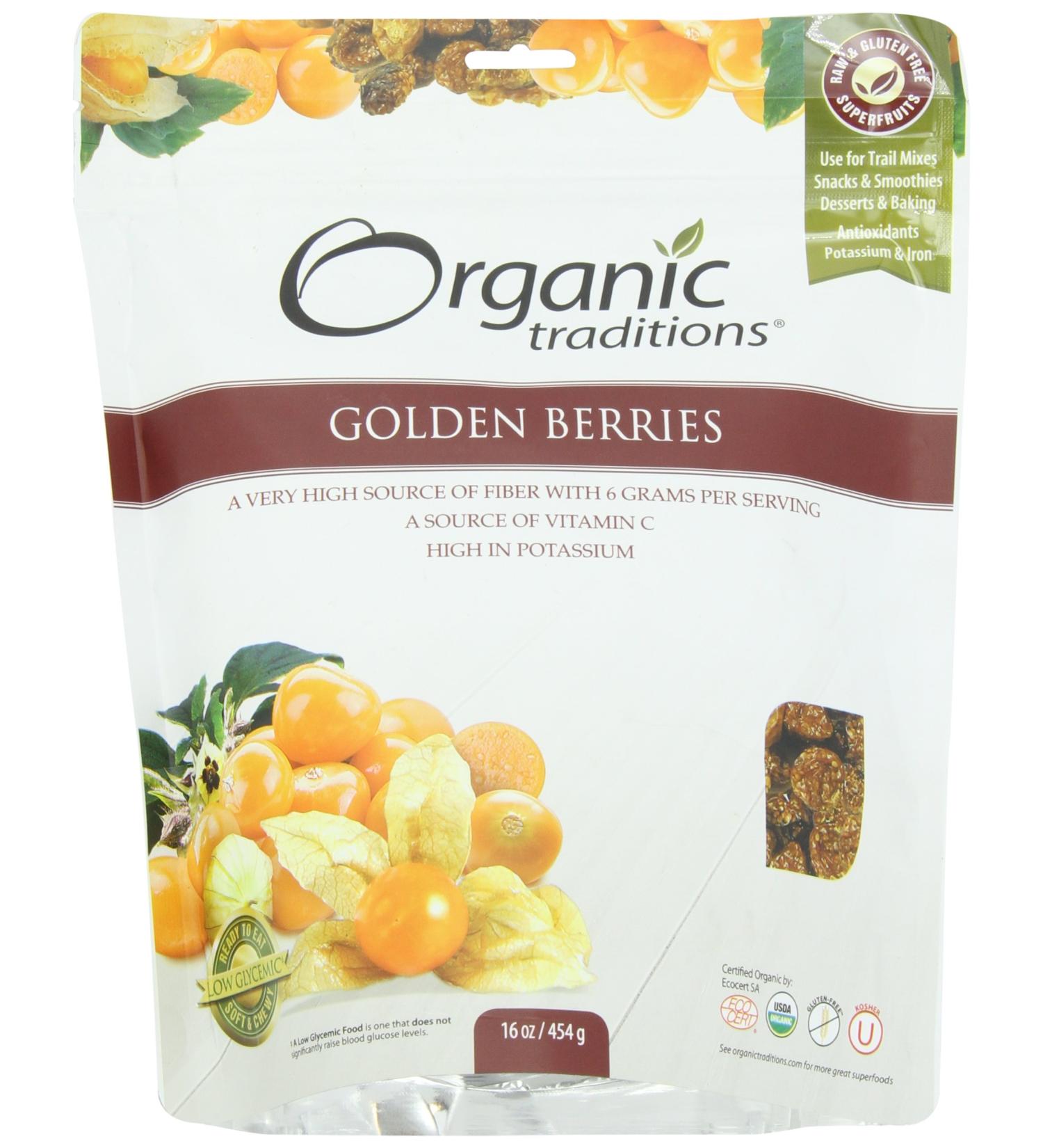 Organic Traditions - Golden Berries - 16 oz. - Buy Online on SooperMarket.com