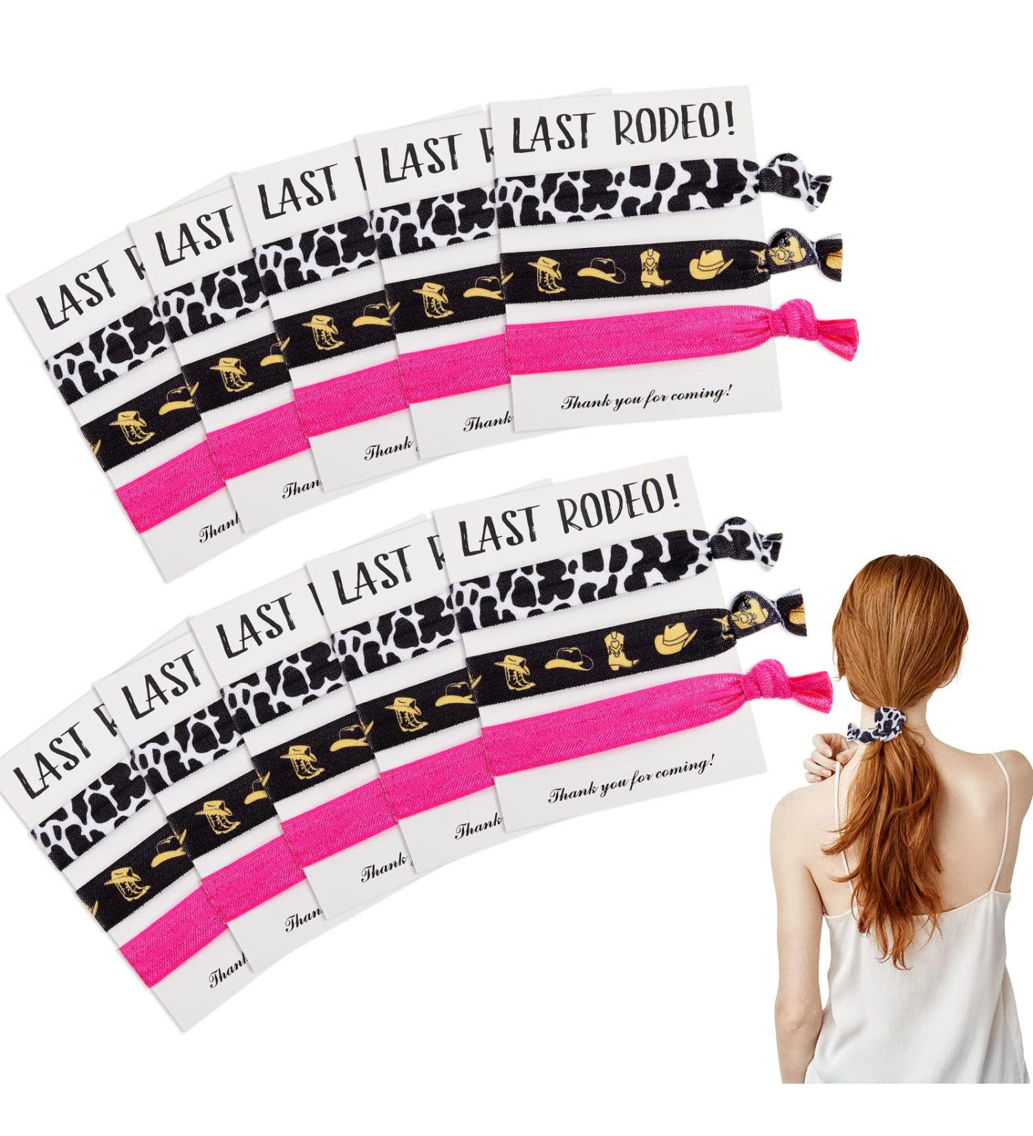 Cowgirl Bachelorette Hair Ties - 30 Pieces - Last Rodeo Favors & Gifts - 3 Styles - Buy Online on SooperMarket.com