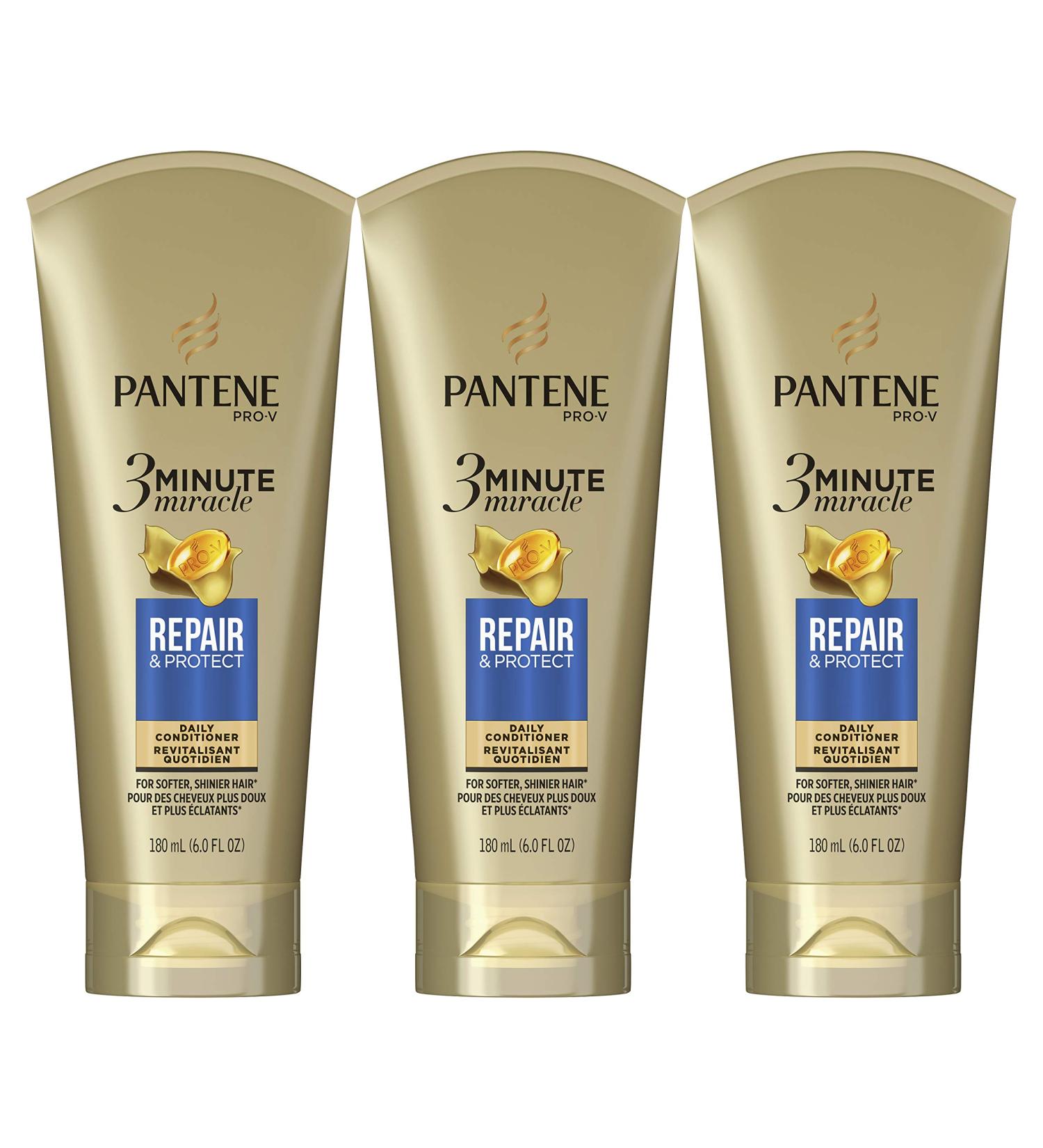 Pantene Pro-V Repair and Protect 3 Minute Miracle Conditioner for Damaged Hair - Triple Pack 6 fl oz - Buy Online on SooperMarket.com