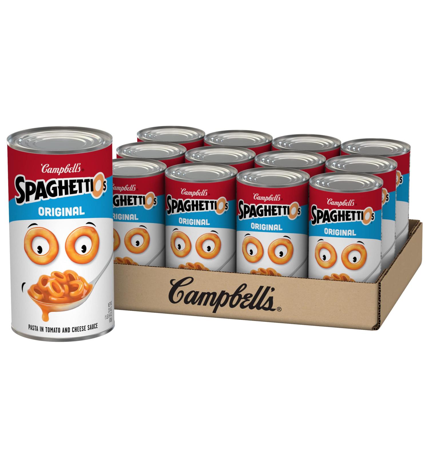 SpaghettiOs Original Canned Pasta 22.4 OZ Can (Pack of 12) - Healthy Snack for Kids and Adults - Buy Online on SooperMarket.com