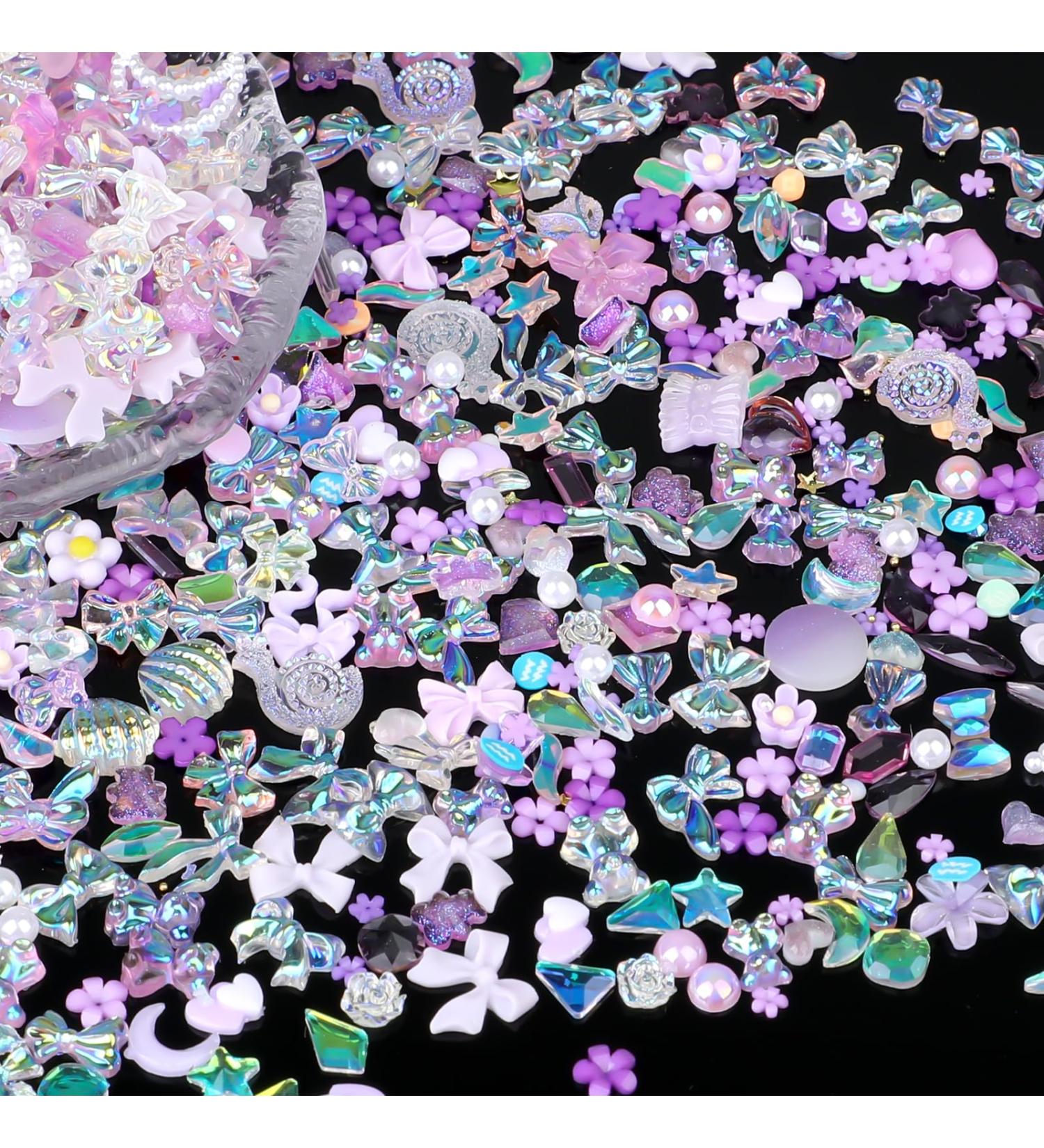 500 Pieces Nail Charms & 3D Decorations - Cute Bear Flower Hearts for Nail Art & DIY Cell Phone Case - Buy Online on SooperMarket.com