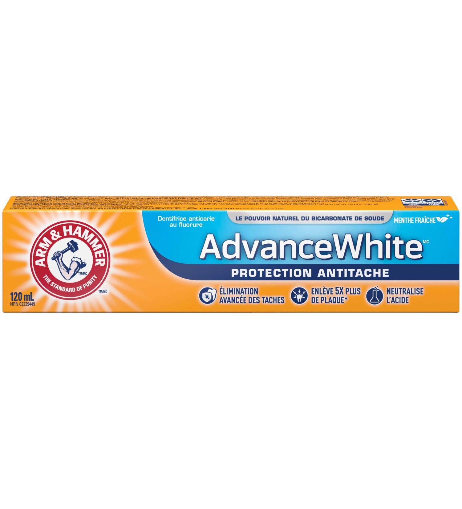 ARM & HAMMER Advance White Extra Stain Protection Toothpaste 120-ml - Buy Online on SooperMarket.com