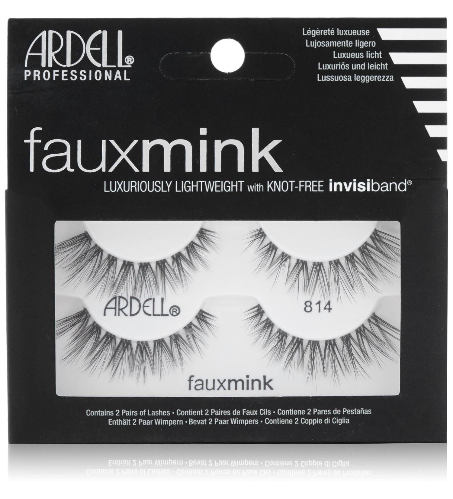Ardell Faux Mink 814 Lashes - 2 Pairs | Luxury Faux Mink Eyelashes for Stunning Looks - International Shipping Available - Buy Online on SooperMarket.com