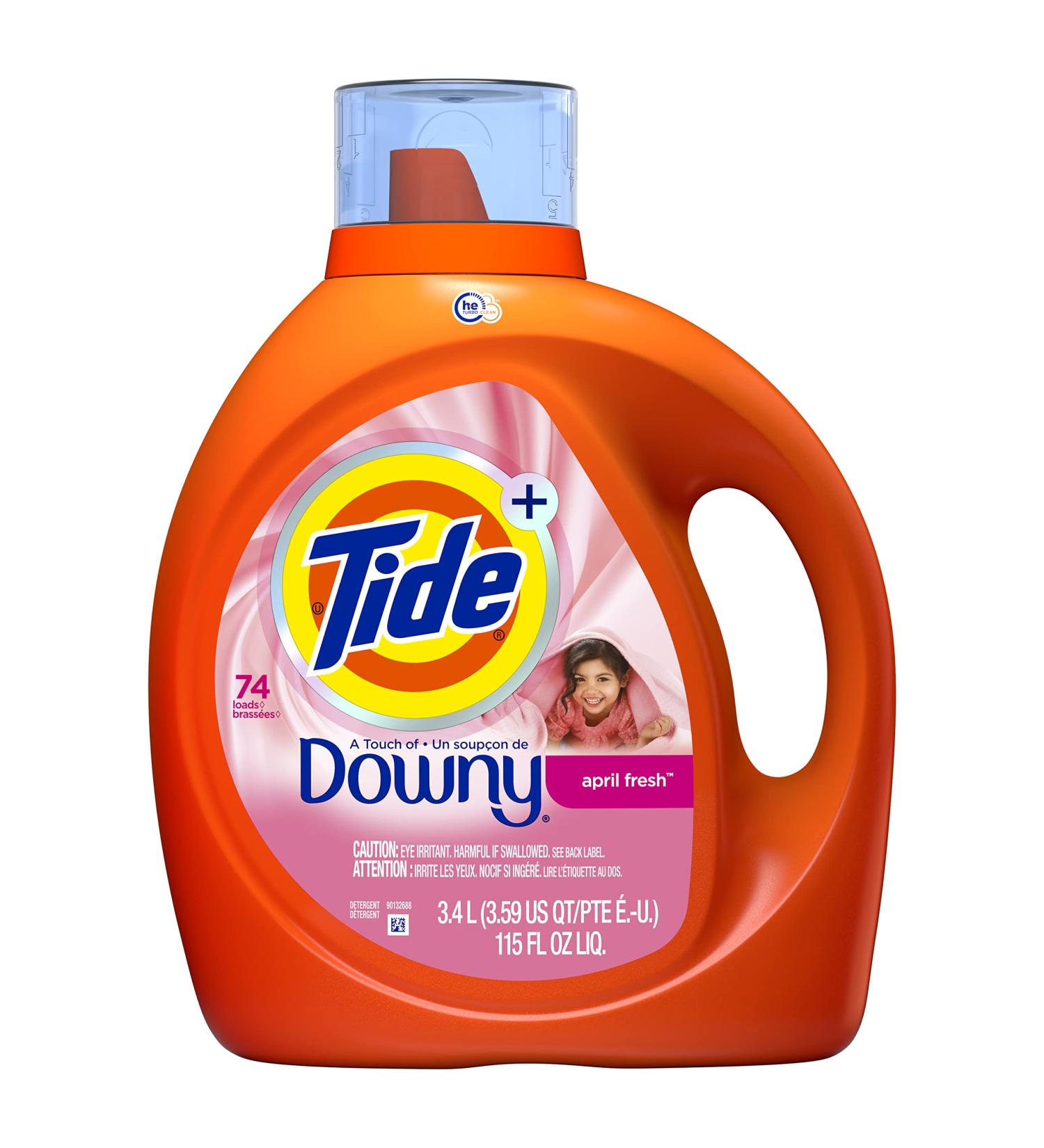 Tide Liquid Laundry Detergent with Downy - April Fresh Scent - 115 fl oz - 74 Loads - Buy Online on SooperMarket.com