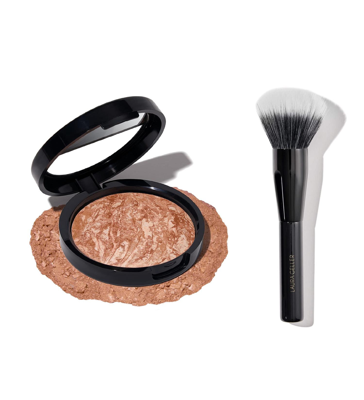 LAURA GELLER Baked Face & Body Frosting 2 Oz Tahitian Glow Bronzer Powder with Full Face Makeup Brush - Buy Online on SooperMarket.com