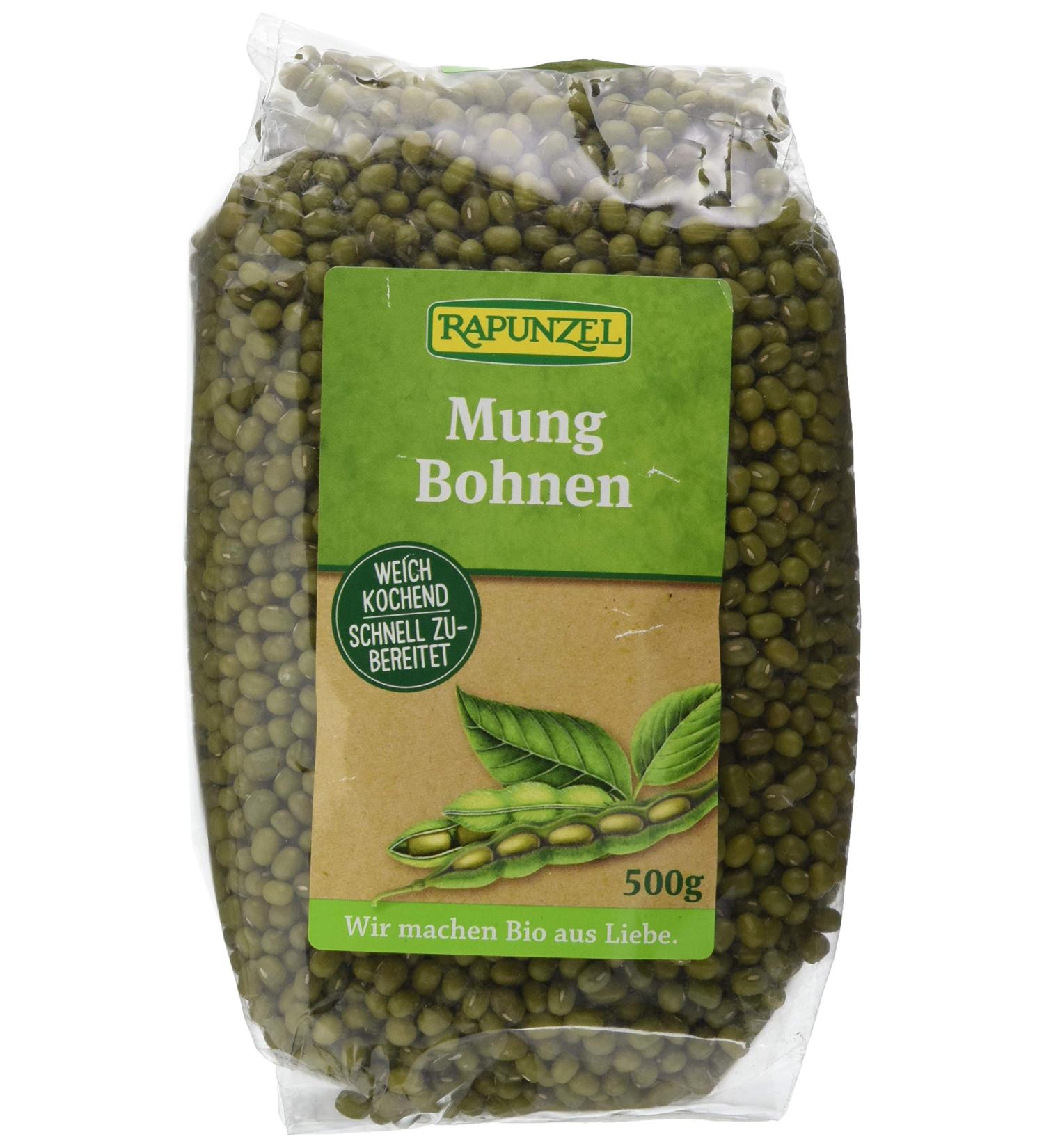 Buy Rapunzel Mung Beans 500g - Organic High-Quality Legumes for Healthy Meals | International Shipping - Buy Online on SooperMarket.com