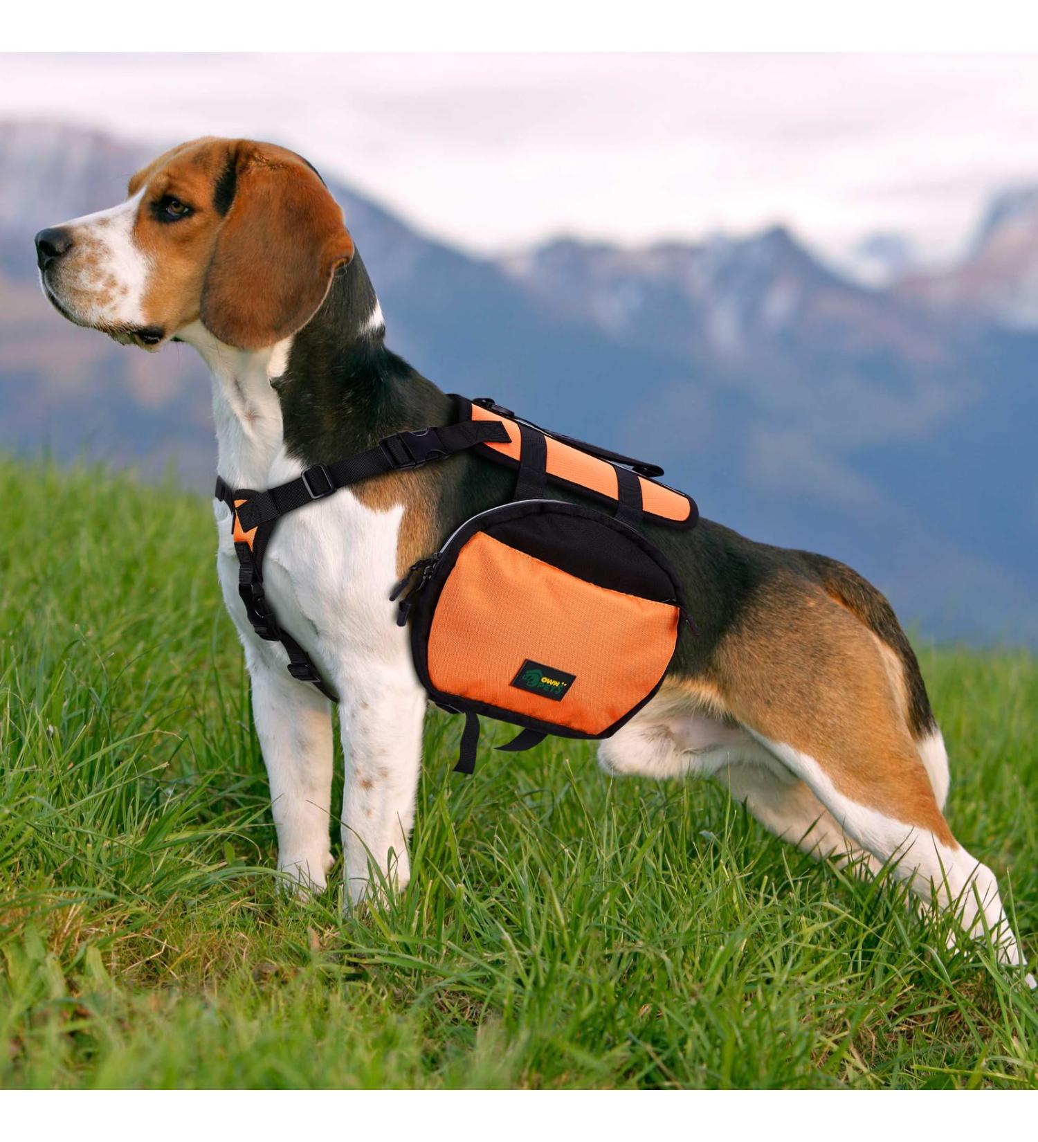 Ownpets Dog Backpack Saddlebag with Adjustable Strap Waterproof and Lightweight Dog Saddle Bag Harness Dog Pack Hound for Camping Traveling and Hiking M size - Buy Online on SooperMarket.com