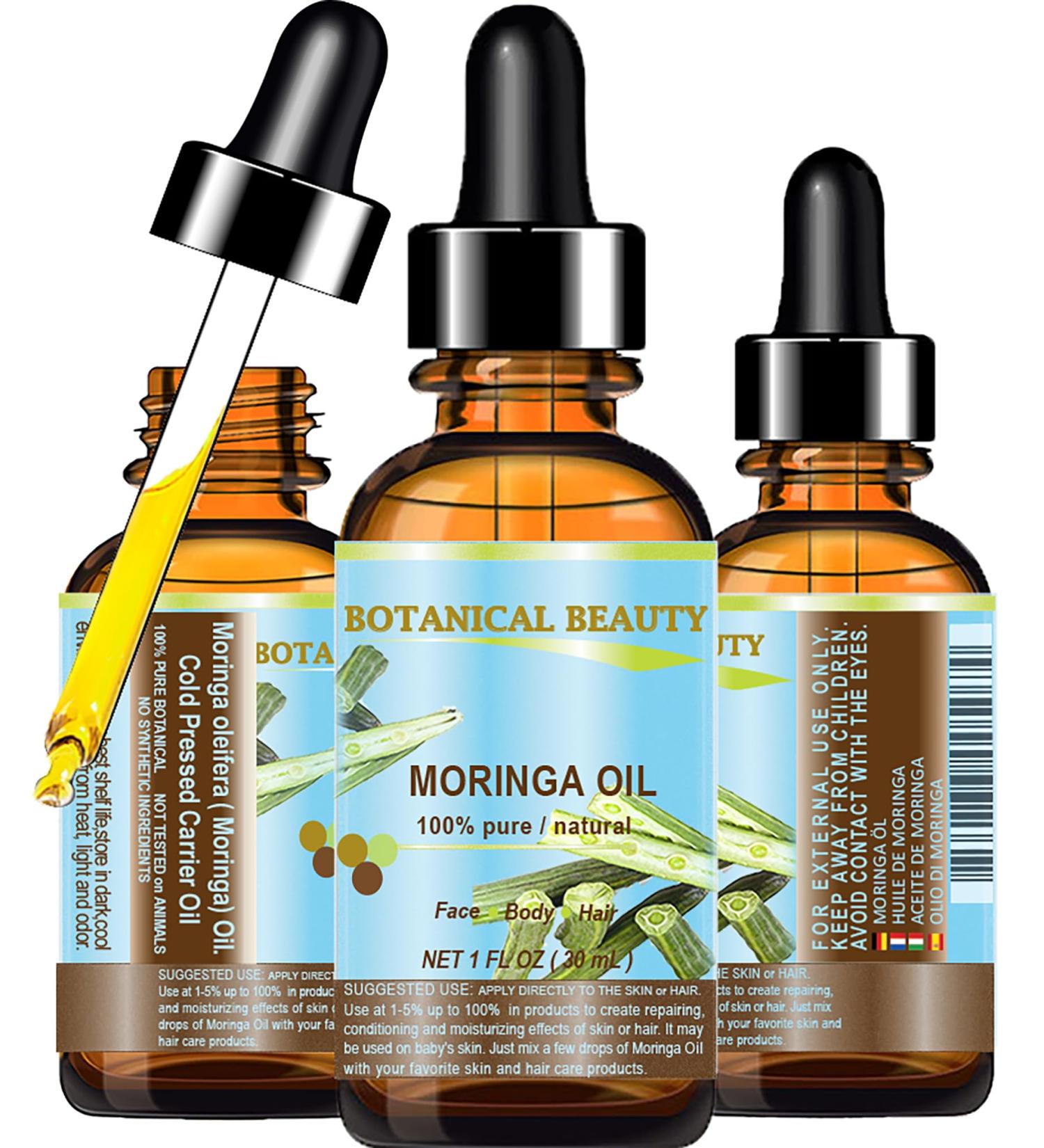 Buy 100% Pure Moringa Oil - Cold Pressed Carrier Oil for Skin Hair Lips & Nails | Nutrient-Dense Natural Beauty | 1 Fl. oz. (30 ml - Buy Online on SooperMarket.com