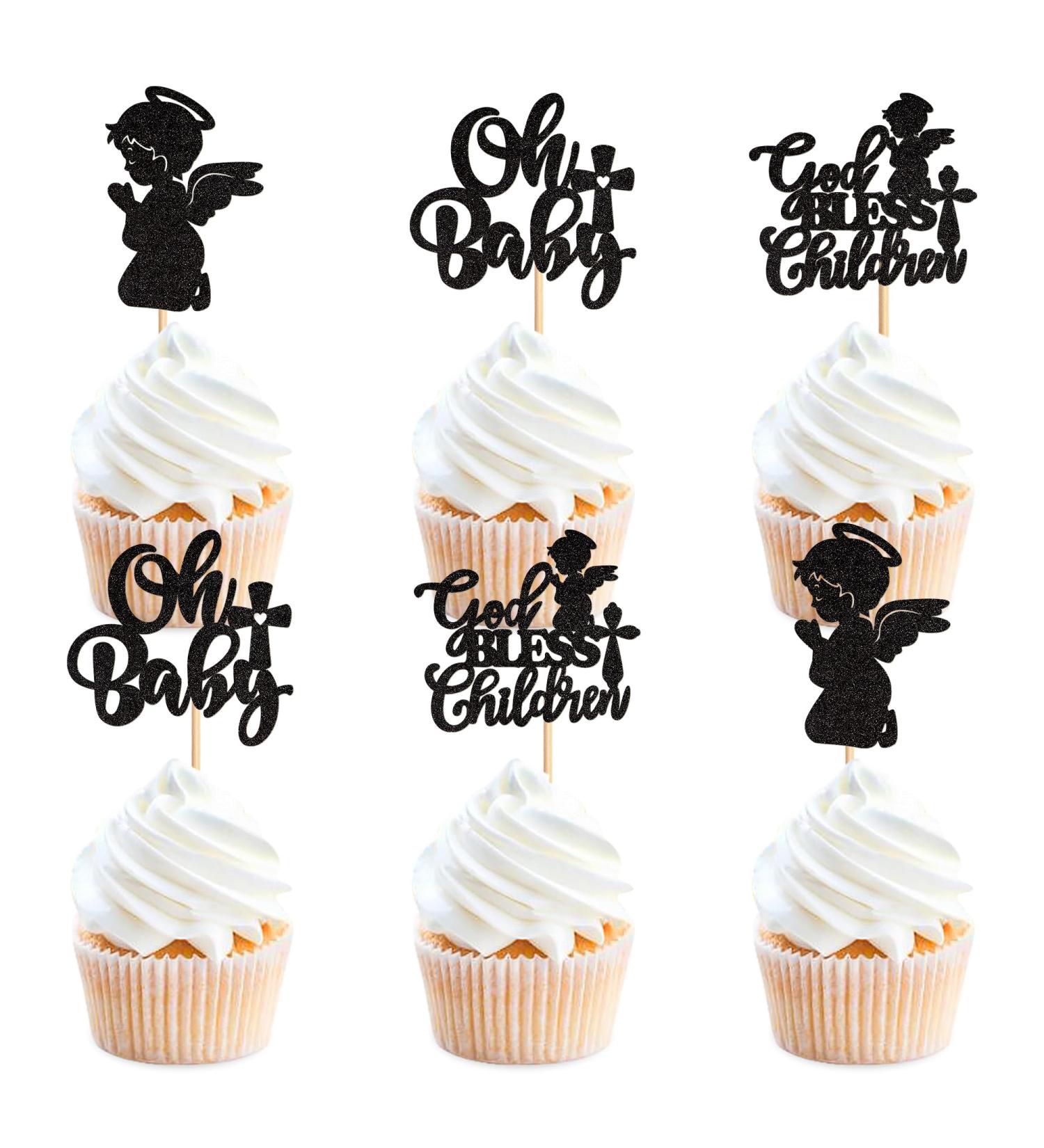 25Pcs Easter God Bless Cupcake Toppers Cross Angel Toppers Cupcake Decoration Christian Cake Toppers Christian Party Decorations Supplies Cy-24-xs-122 - Buy Online on SooperMarket.com