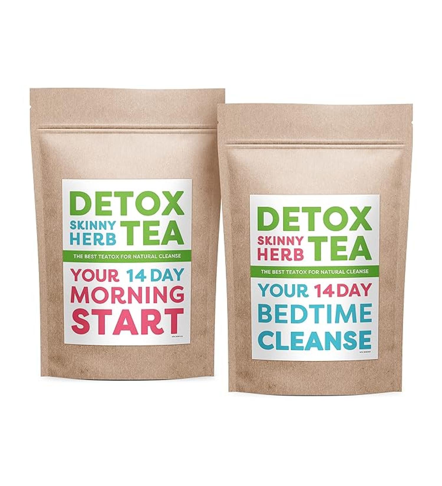 14 Day Teatox Detox Skinny Herb Tea - Effective Detox Tea - Helps with Bloating and Constipation - Supports Body Cleanse - 100% NATURAL - Buy Online on SooperMarket.com