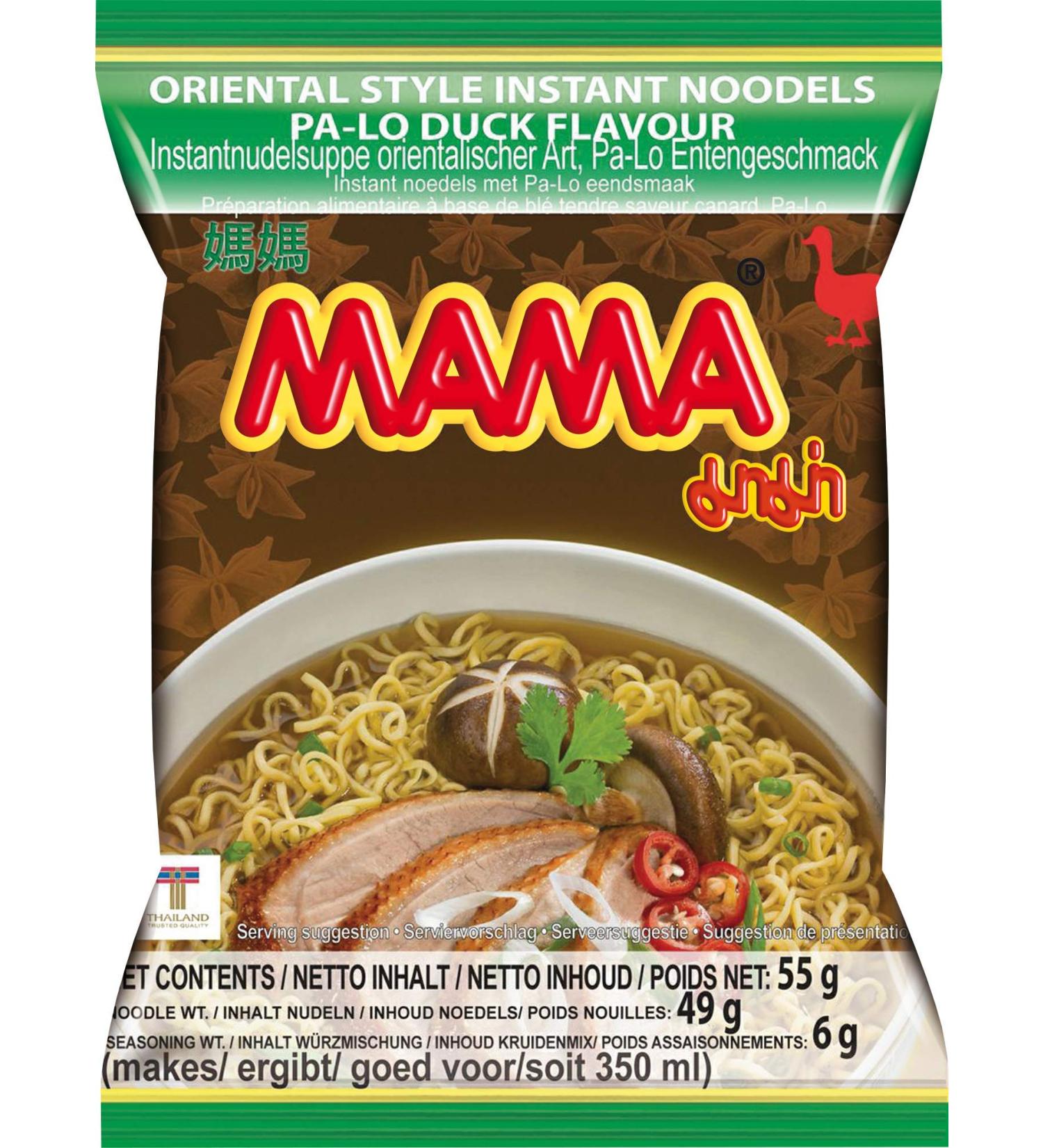 Mama Instant Noodles with Duck Meat Taste - Authentic Thai Instant Noodle Soup - 24 x 55g Pack - Buy Online on SooperMarket.com