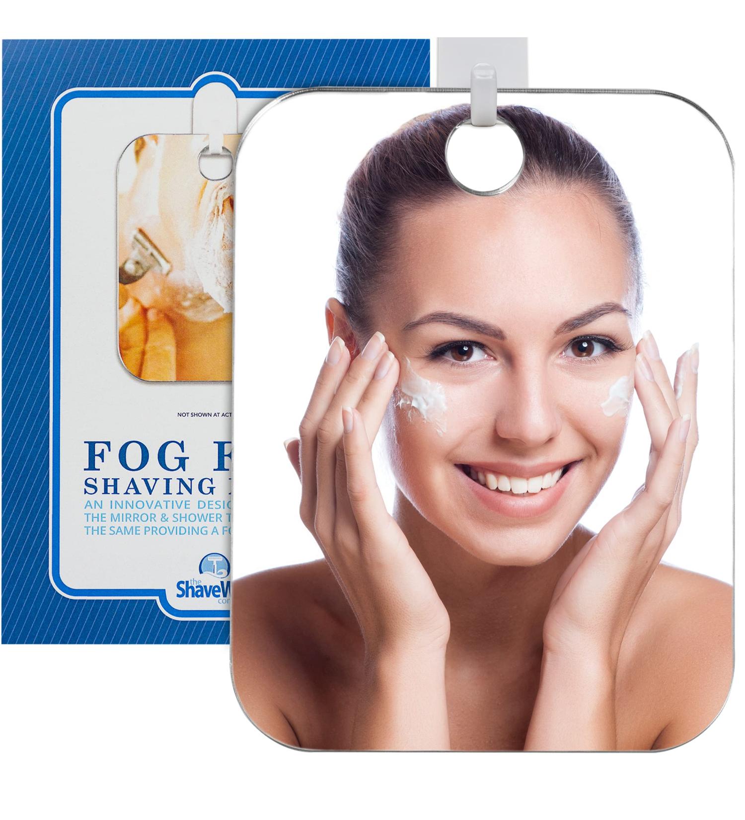 Shave Well Anti-Fog Shower Mirror - Fogless Bathroom Shaving Mirror for Men and Women | Removable Adhesive Hook | Frameless & Portable - Ideal for Travel, Camping, Gym - Unbreakable - Buy Online on SooperMarket.com