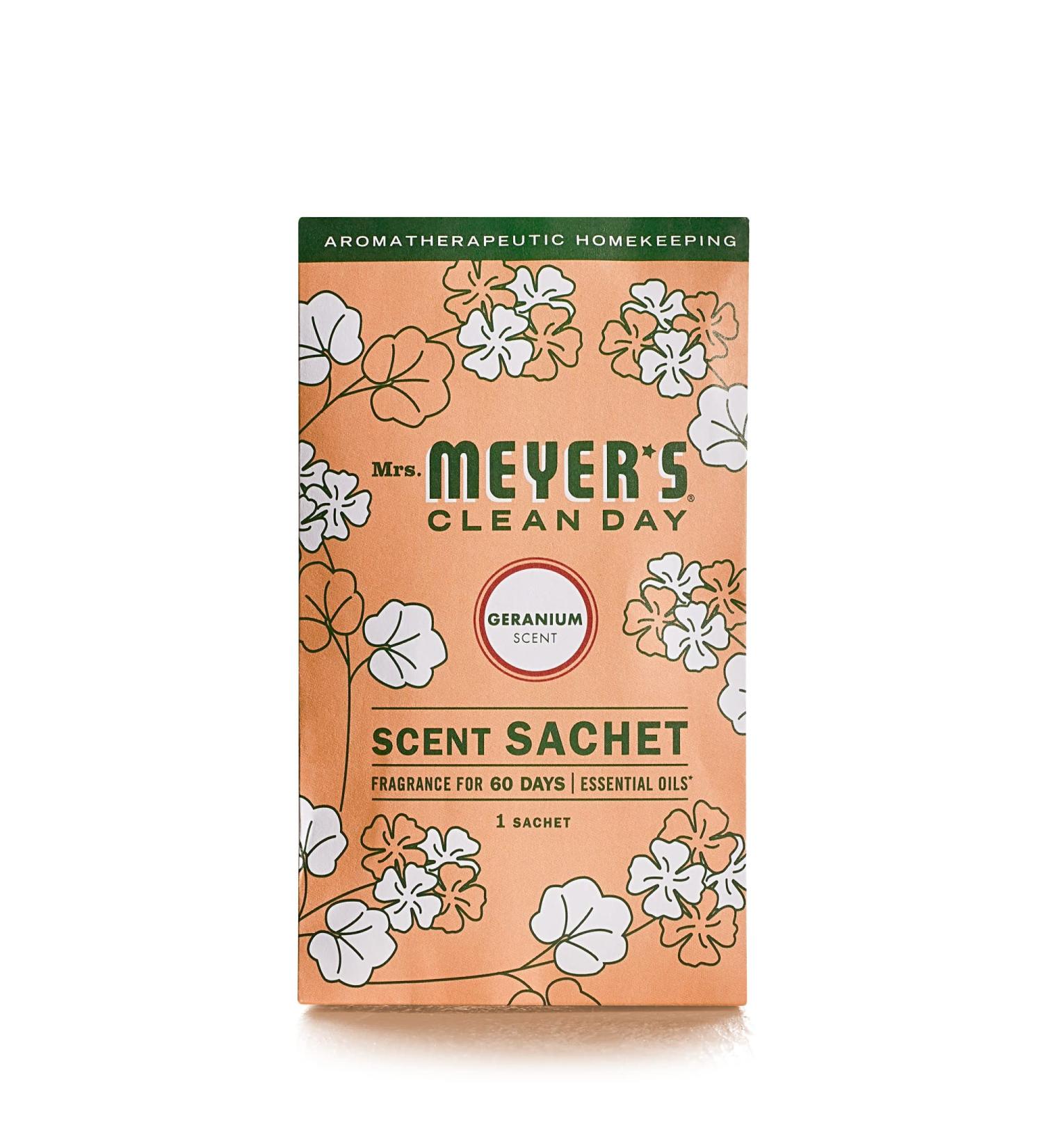Mrs. Meyer's Geranium Air Freshener Sachets - Pack of 3 for Locker, Car, Closet, Gym Bag - Buy Online on SooperMarket.com