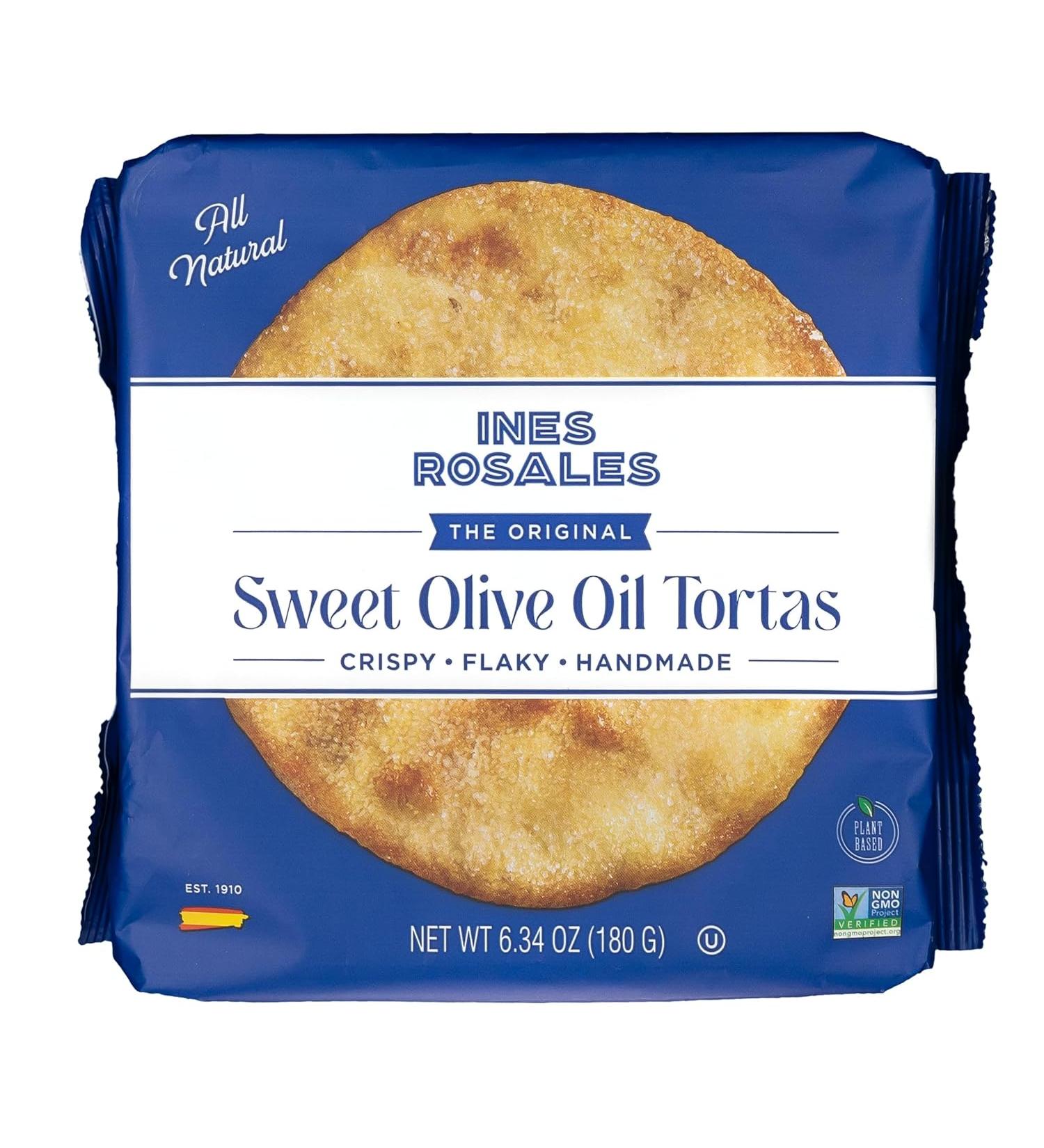 Ines Rosales Original Sweet Olive Oil Tortas - Fine Mediterranean Crisps - 6.34 Oz Pack (Pack of 1) - Buy Online on SooperMarket.com
