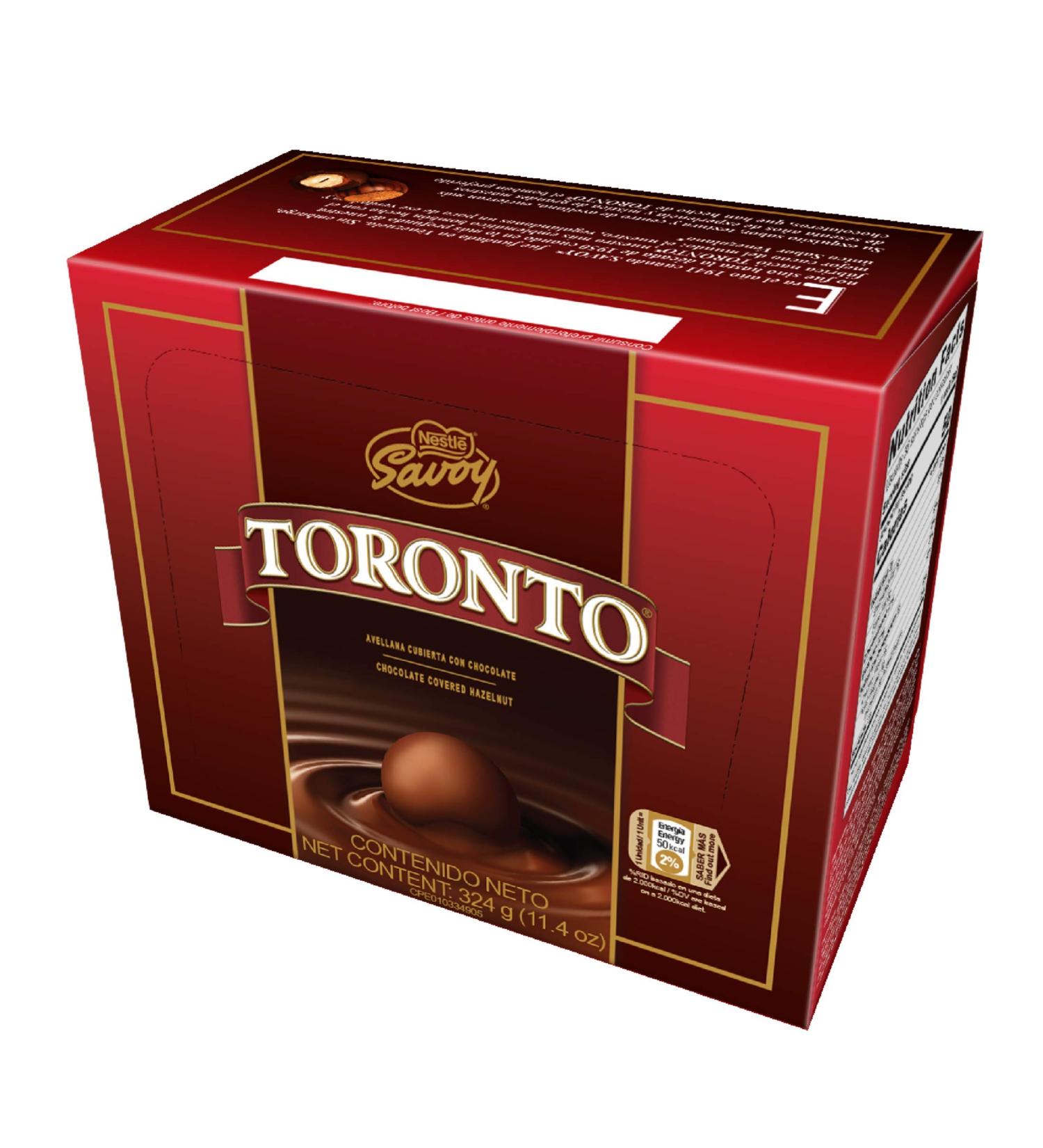 Nestle Savoy Toronto Chocolate Covered Hazelnut Savoy 324g - 36 Pieces - Buy Online on SooperMarket.com