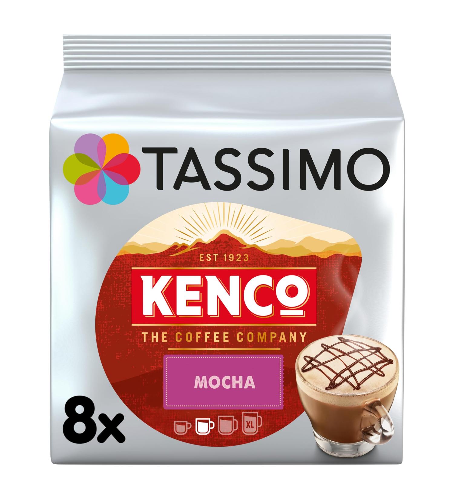 Tassimo Kenco Mocha Coffee Pods - 16 Count Pack, 8 Servings - Delicious Mocha Flavored Coffee Pods - Buy Online on SooperMarket.com