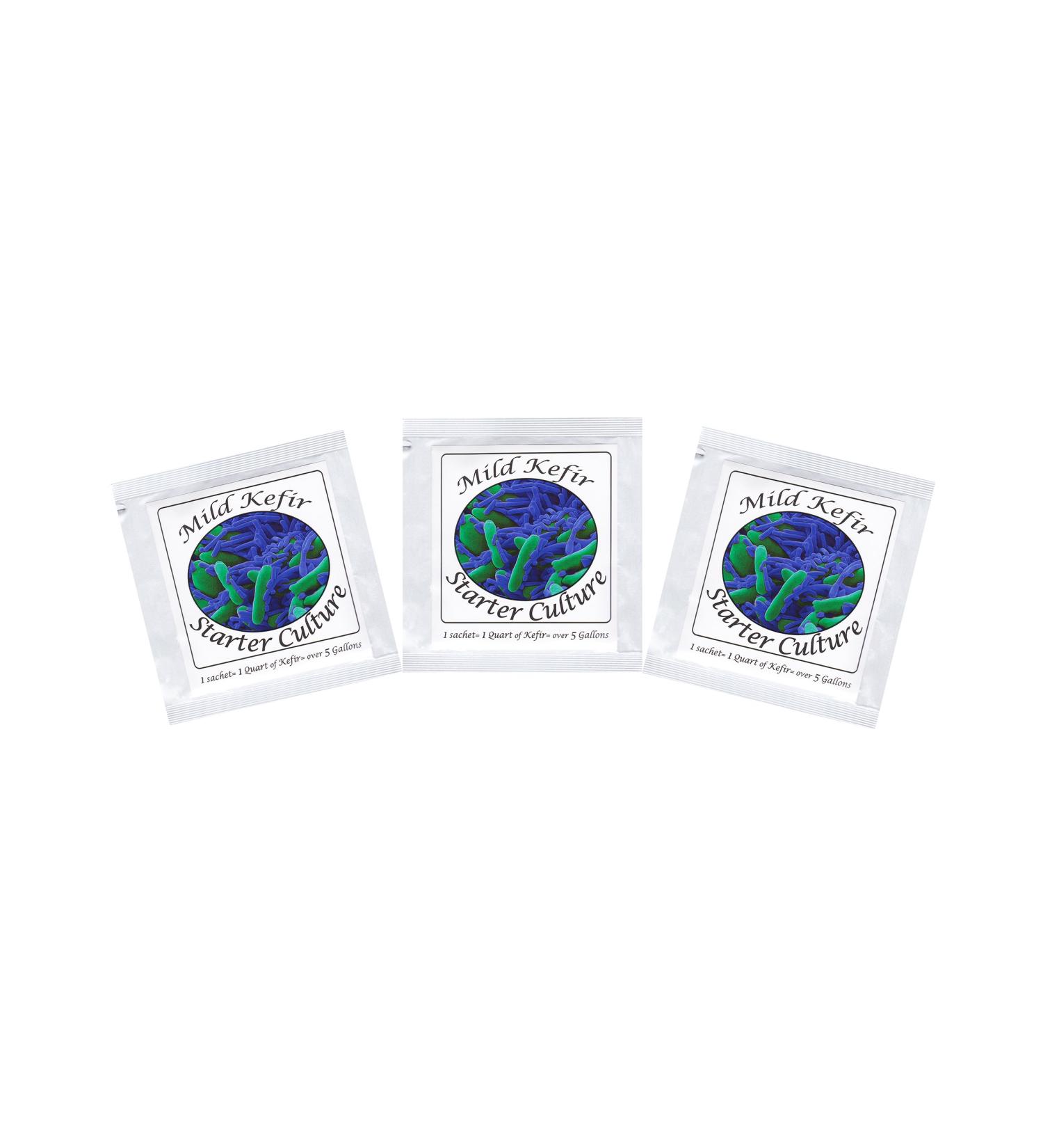 Kefir Starter Cultures - Creamy and Mild Milk Kefir Sachets (3 Sachets) - 3 Count - Buy Online on SooperMarket.com