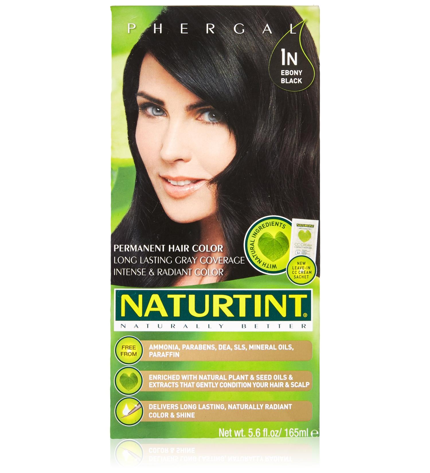 Naturtint Permanent Hair Color 1N Ebony Black - 5.6 fl oz (165 ml) | Organic & Ammonia-Free - Buy Online on SooperMarket.com