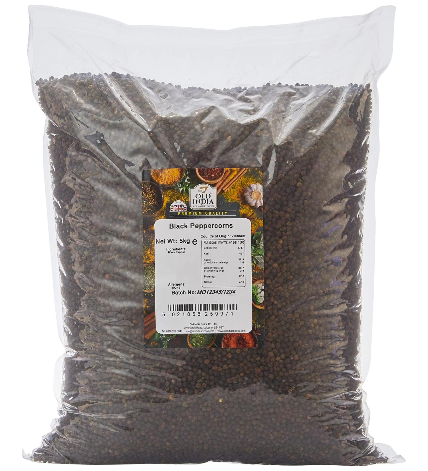 Old India Black Peppercorns 5kg 5 kg (Pack of 1) - Buy Online on SooperMarket.com