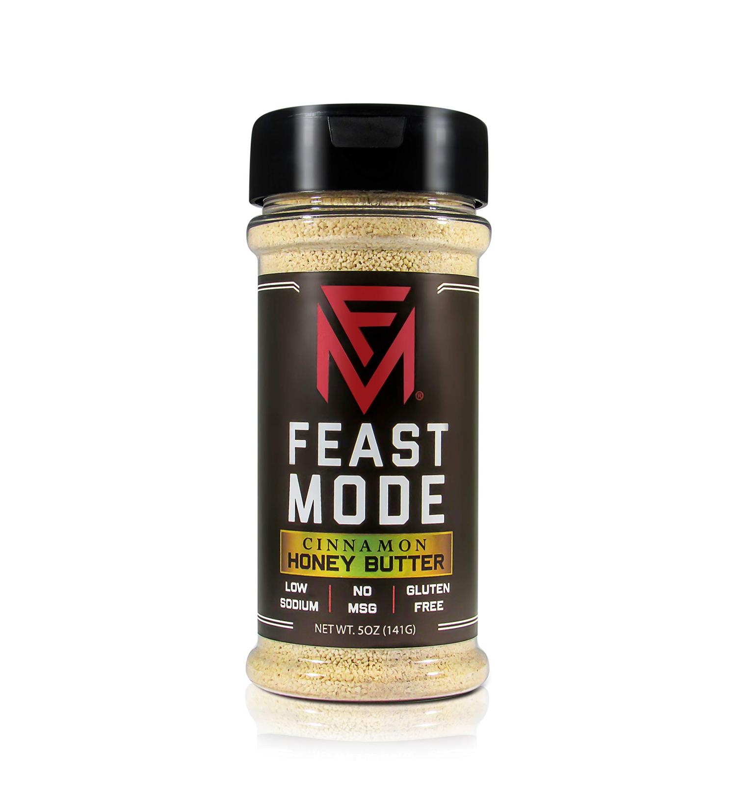 Feast Mode Flavors Cinnamon Honey Butter - All Natural, Gluten Free Breakfast Meal Prep Seasoning with Honey - Low Sodium, No MSG - Oatmeal Topper - Buy Online on SooperMarket.com