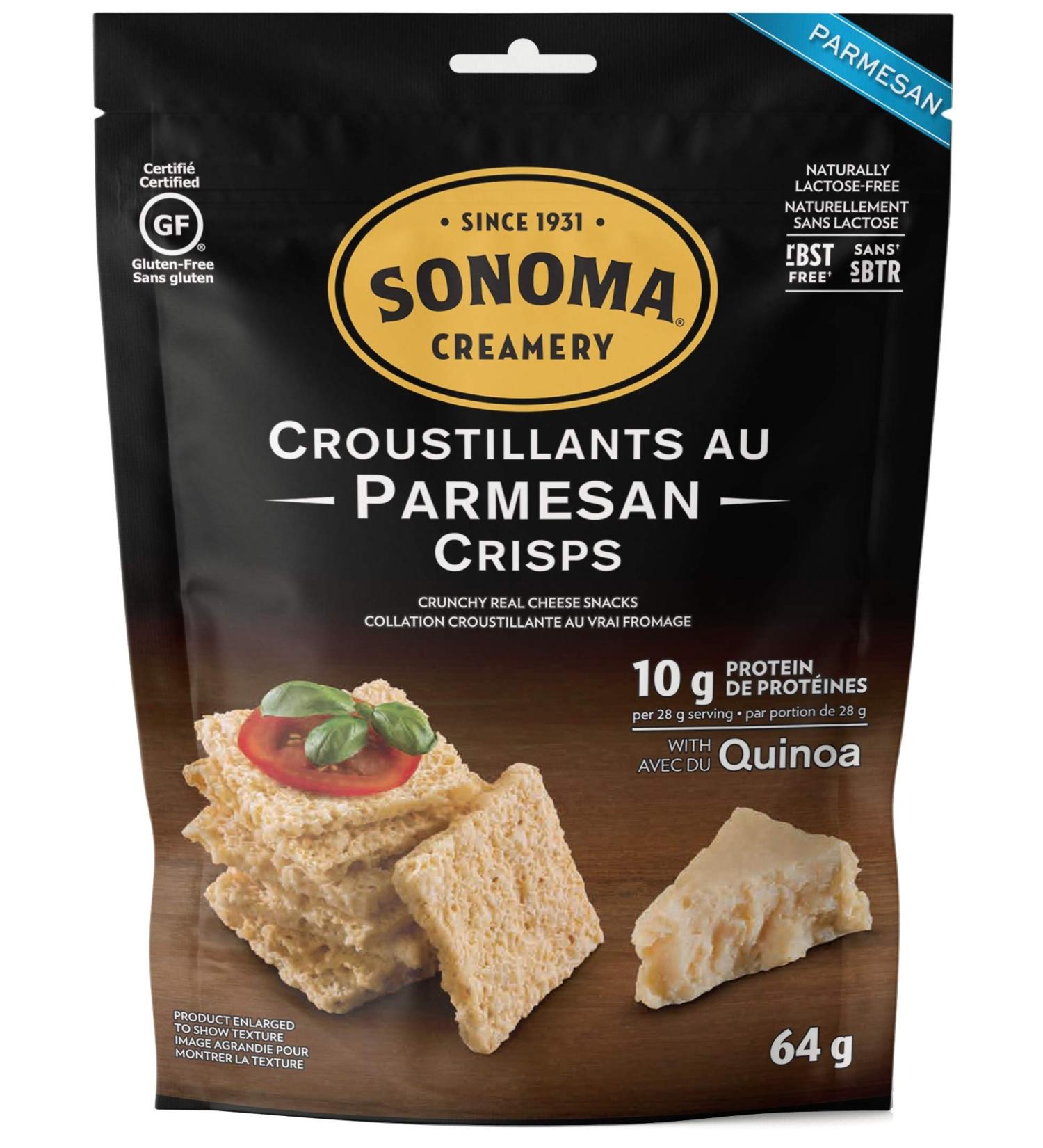 Sonoma Creamery Parmesan Cheese Crisps 12 Count of 64 Grams 64 g (Pack of 12) - Buy Online on SooperMarket.com
