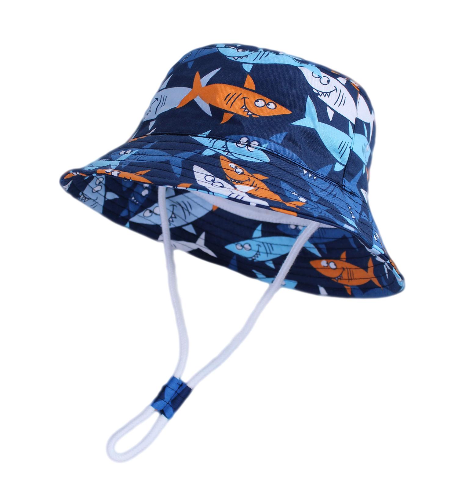 LANGZHEN Beach Sun Protection Hat for Baby Girls - Navy Shark, 6-12 Months - Buy Online on SooperMarket.com