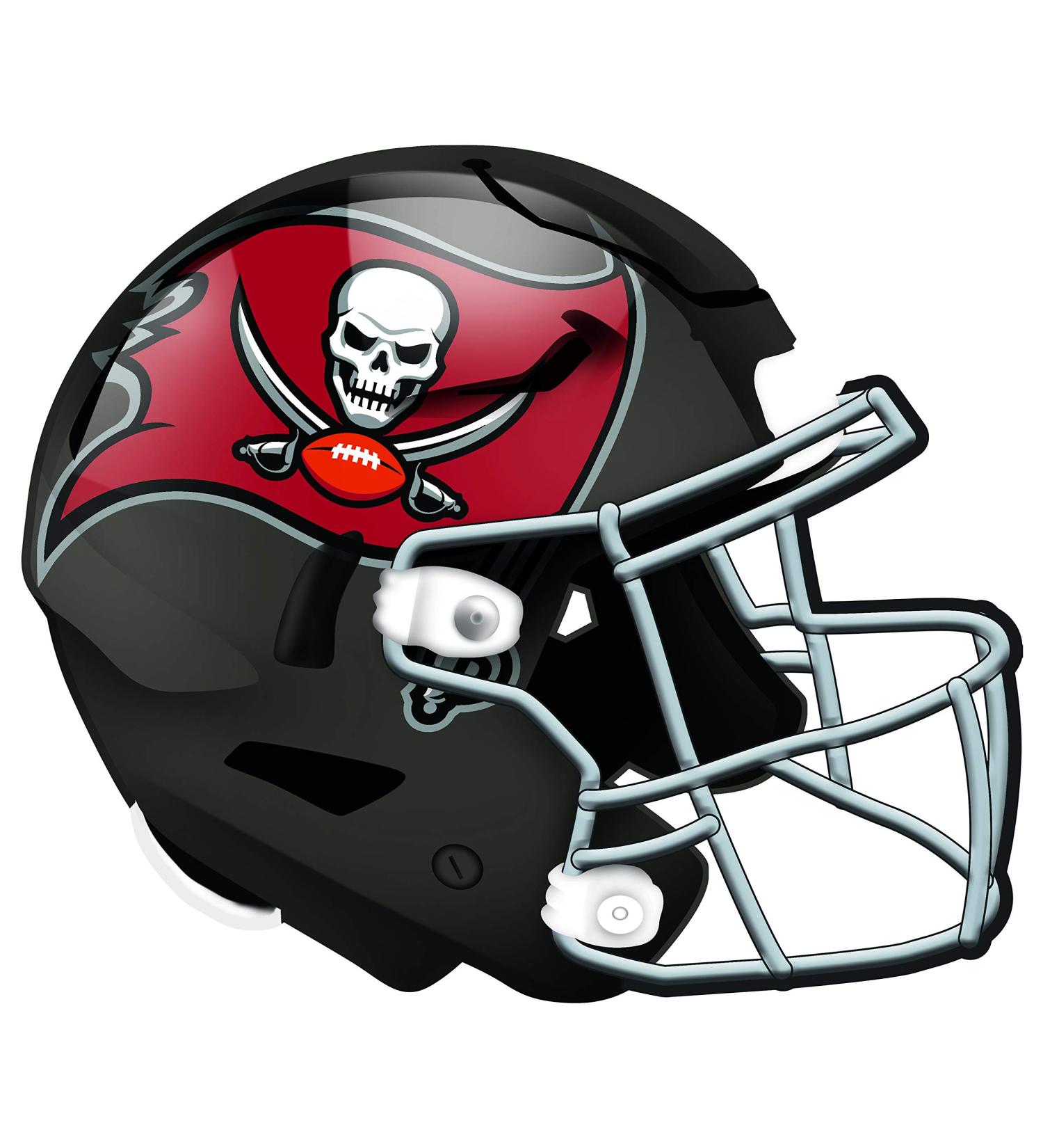 Fan Creations NFL Tampa Bay Buccaneers Unisex Tampa Bay Buccaneers Authentic Helmet, Team Color, 12 inch