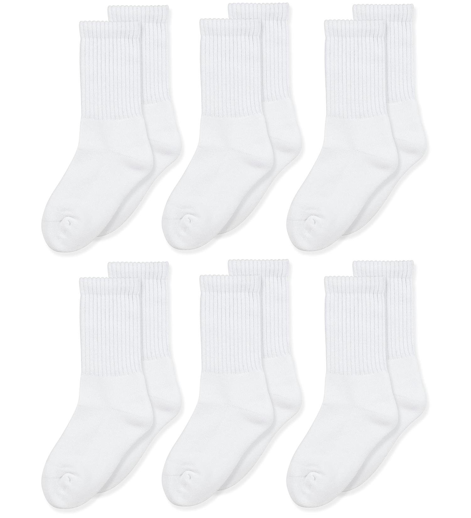 Jefferies Socks Boys Seamless Toe Athletic Crew 6-pack - Medium White - Buy Online on SooperMarket.com