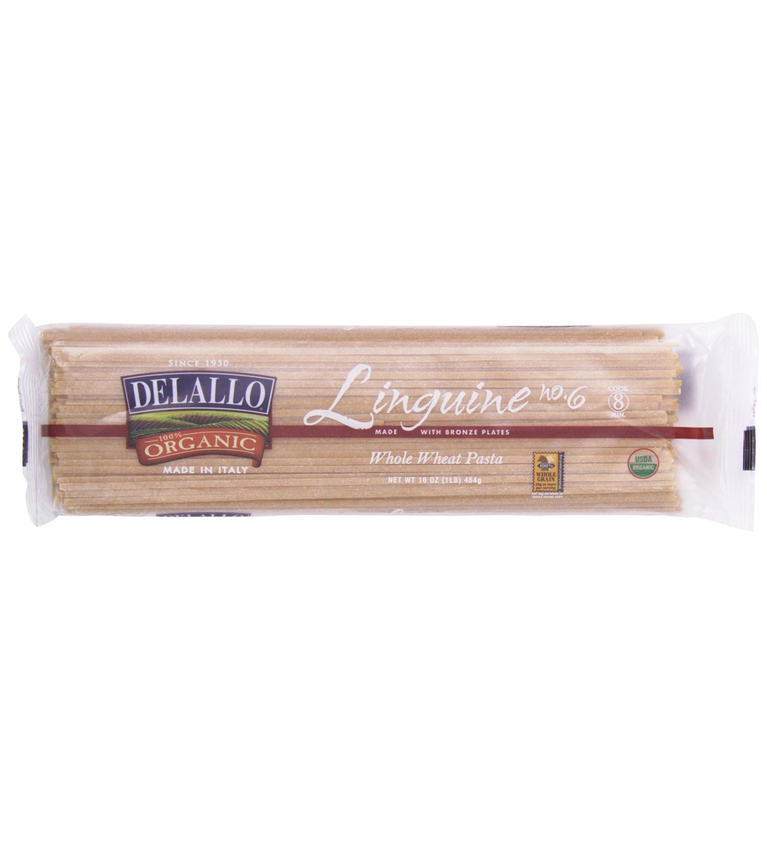 DeLallo Organic Whole Wheat Linguine #6 Pasta - 16 oz - Buy Online on SooperMarket.com