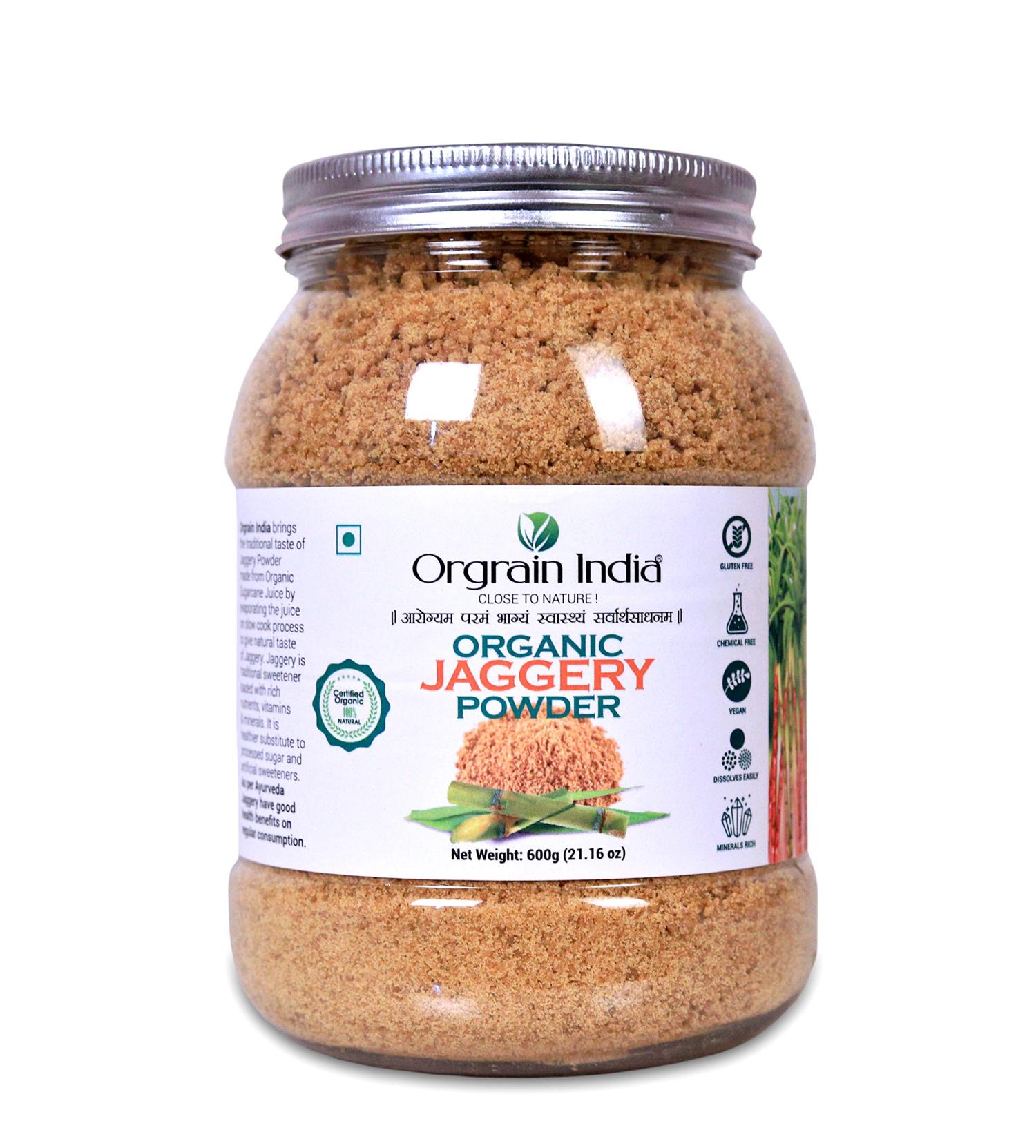 Orgrain India Organic Jaggery Powder 21.16 Oz | Hand Crushed Gur Powder | Organically Grown | No Preservatives Added | No Artificial Flavors - Buy Online on SooperMarket.com