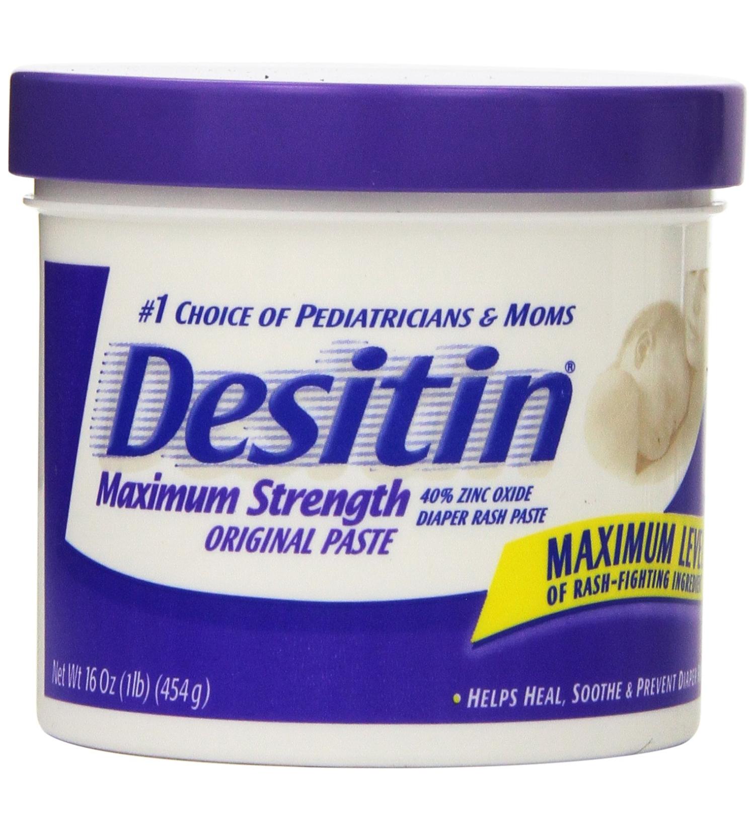 Desitin Maximum Strength Original Paste 16oz - Pack of 2 | Soothing Diaper Rash Relief - Buy Online on SooperMarket.com