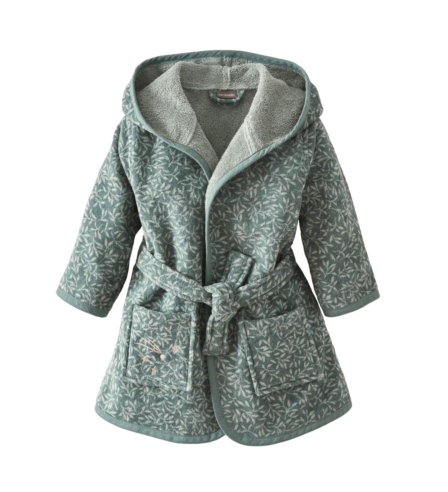 Vertbaudet Baby Bathrobe BROC LIANDE 74 green printed