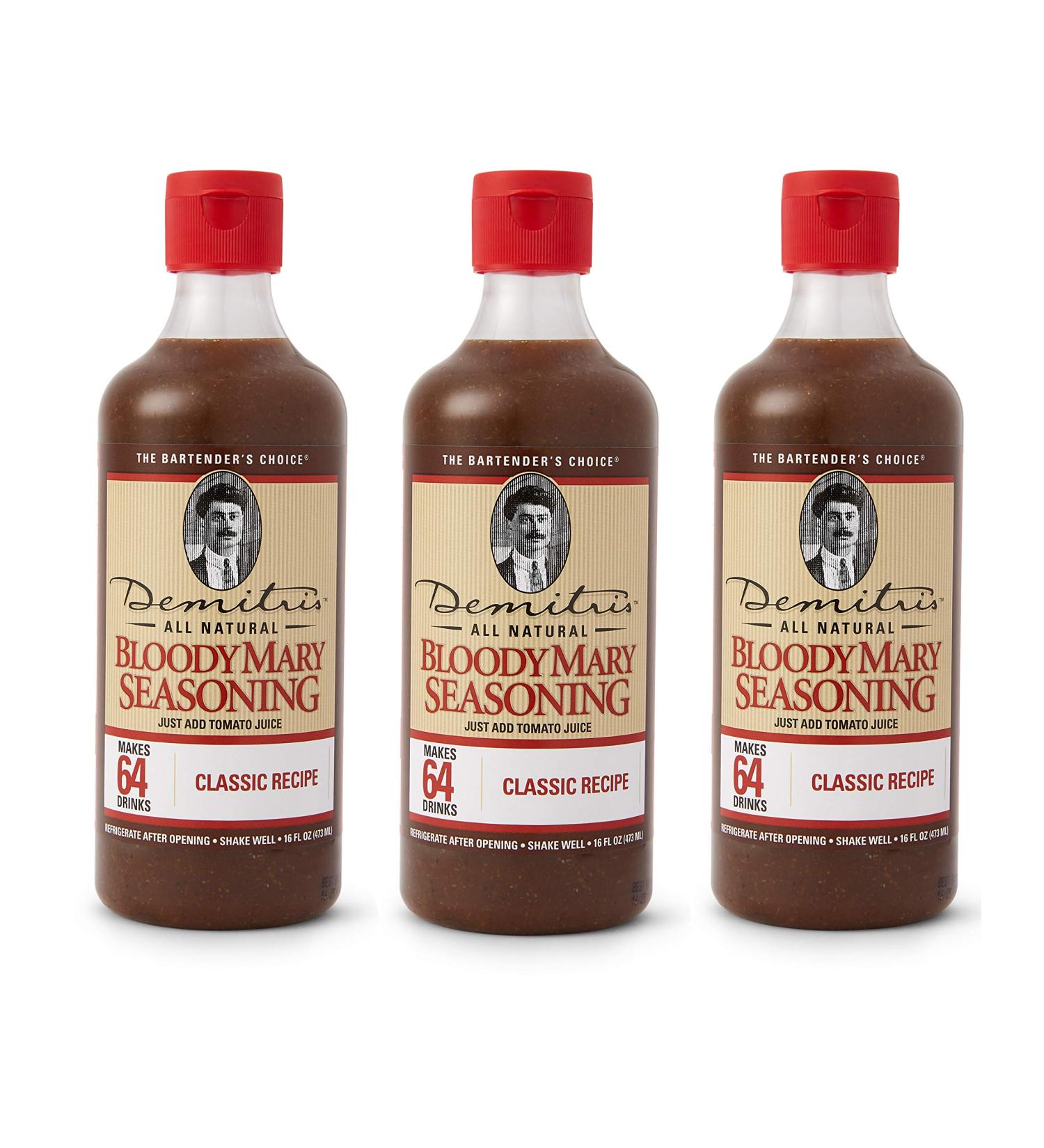 Demitri's Bloody Mary Seasoning Classic Recipe 16oz (Pack of 3) - Perfect for Brunch & Cocktail Mixology - Buy Online on SooperMarket.com