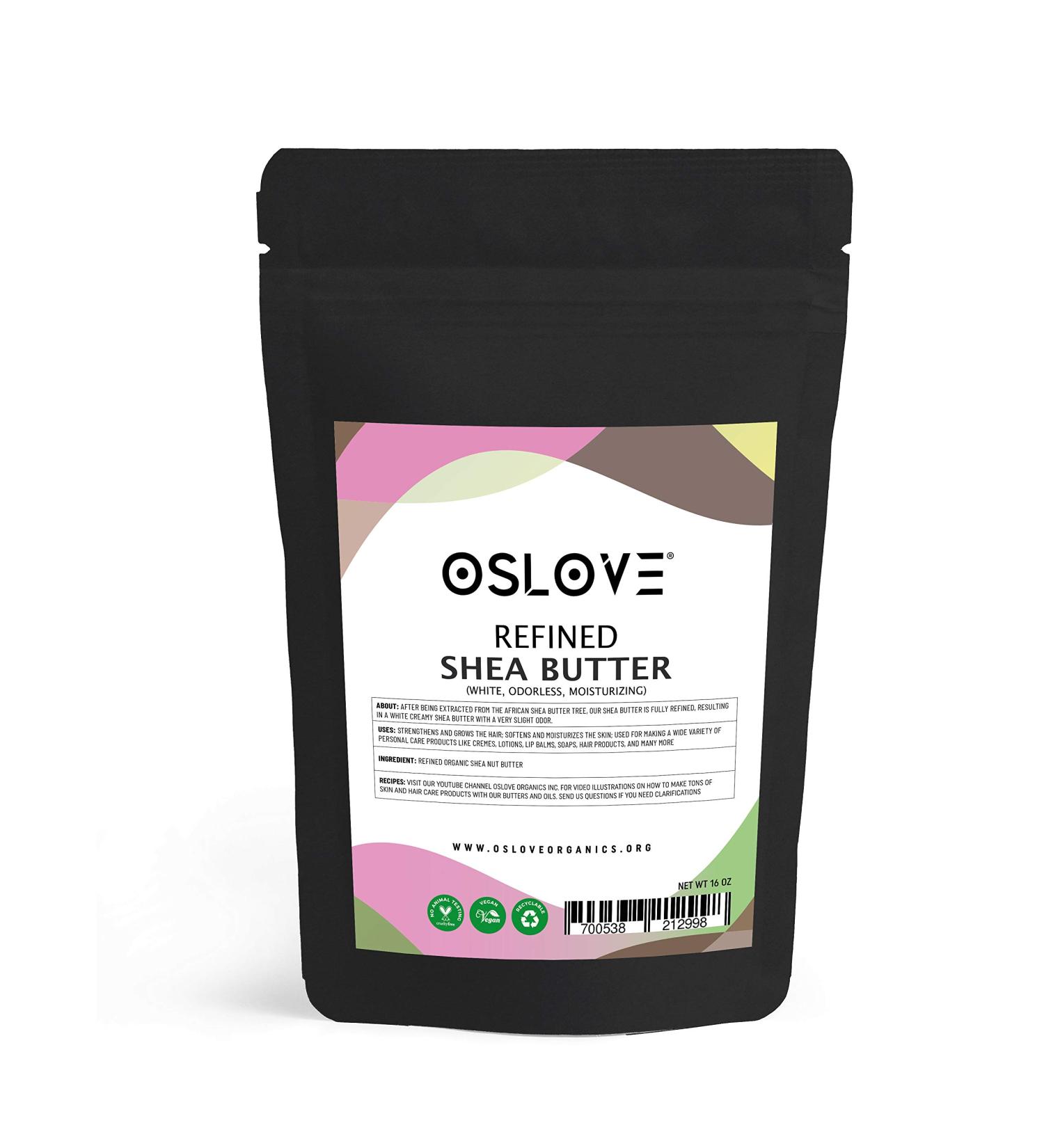 Oslove Organics Refined Organic Shea Butter 16 oz - Rich & Creamy - Buy Online on SooperMarket.com