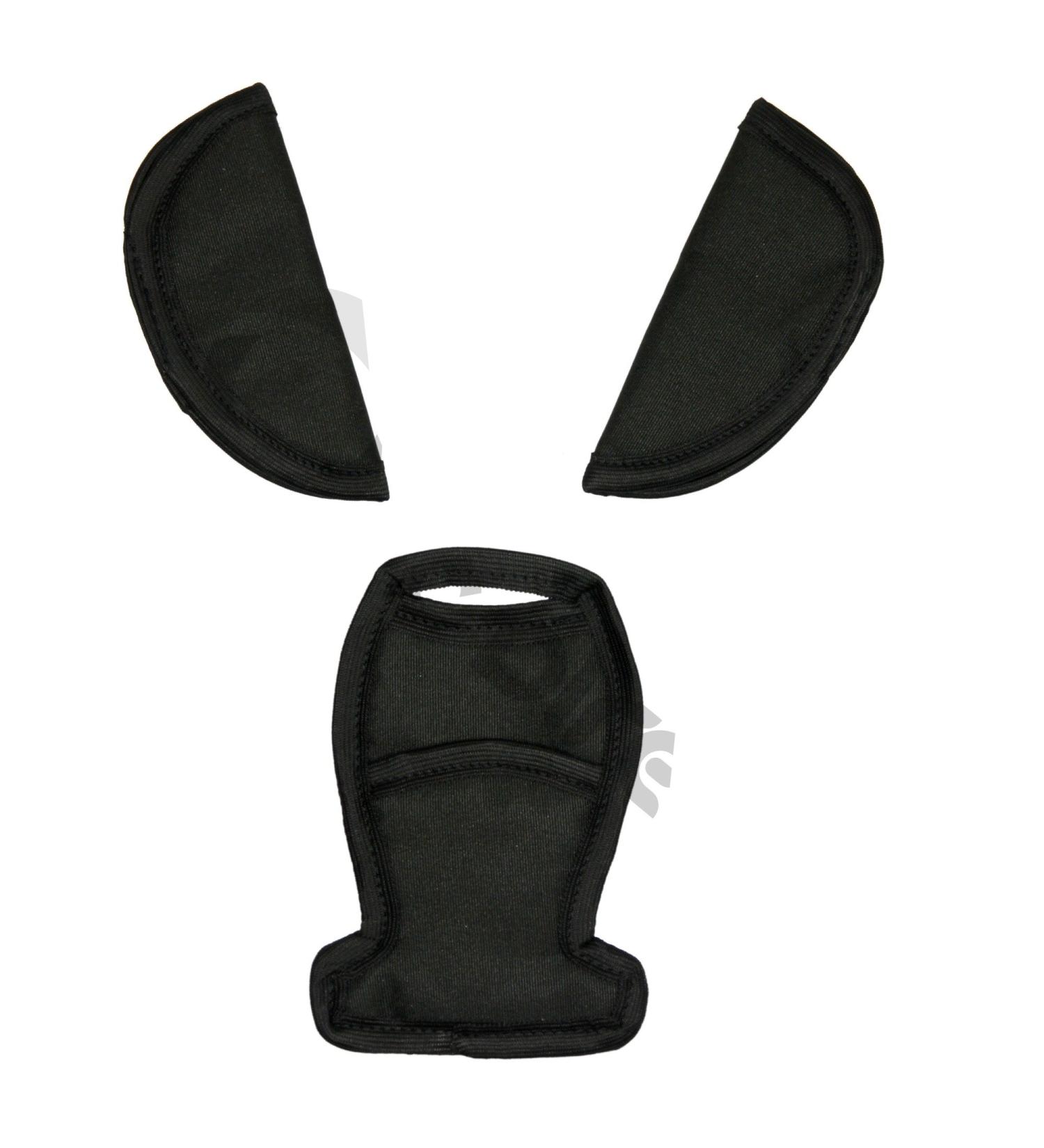 Universal Car Seat Belts Pads Shoulder Strap & Crotch Cover - Fits Most Seats, Maxi COSI - Rich Black - Buy Online on SooperMarket.com