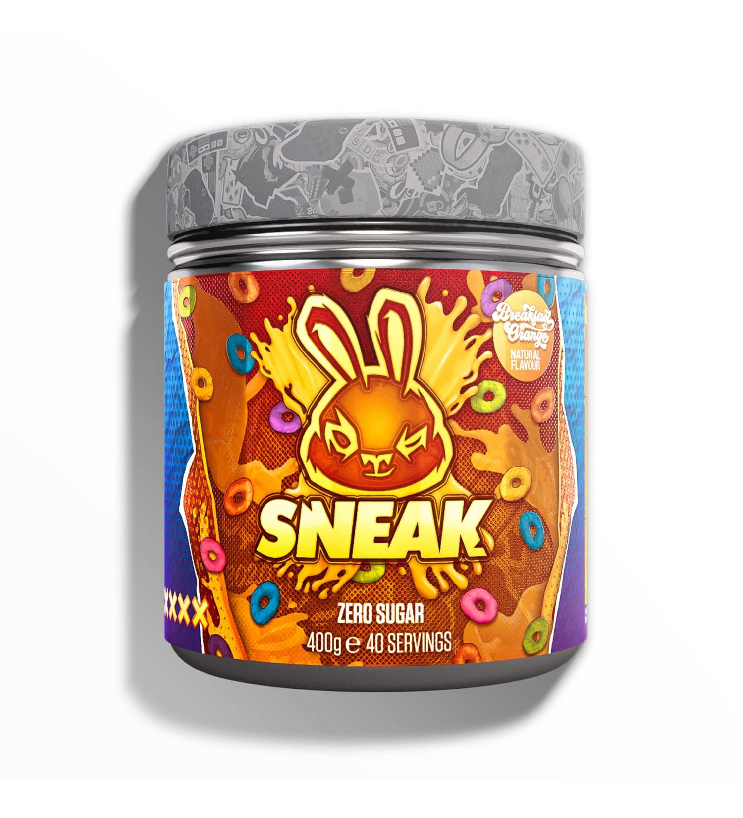 SNEAK Breakfast Orange In-Game Focus Boost Energy Drink | Zero Sugar, Low-Calorie, Vegan | 40 Servings - 400.00g (Pack of 1) - Buy Online on SooperMarket.com