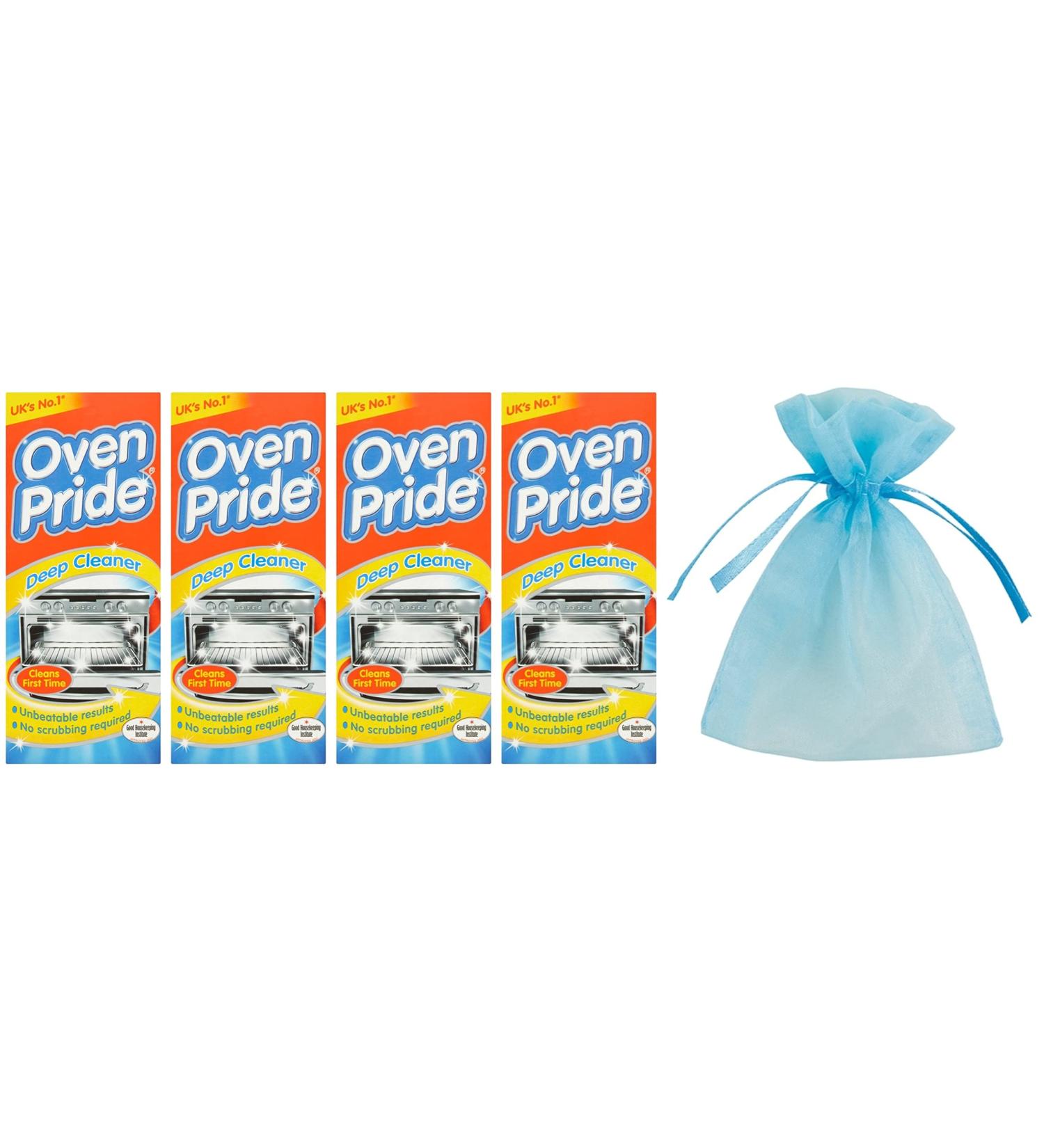 Oven Pride Deep Cleaner Oven Kit 500ml 4Pk + Our Gift for You: Organza Bag Size: 9 x 7 x 0.1cm - Buy Online on SooperMarket.com