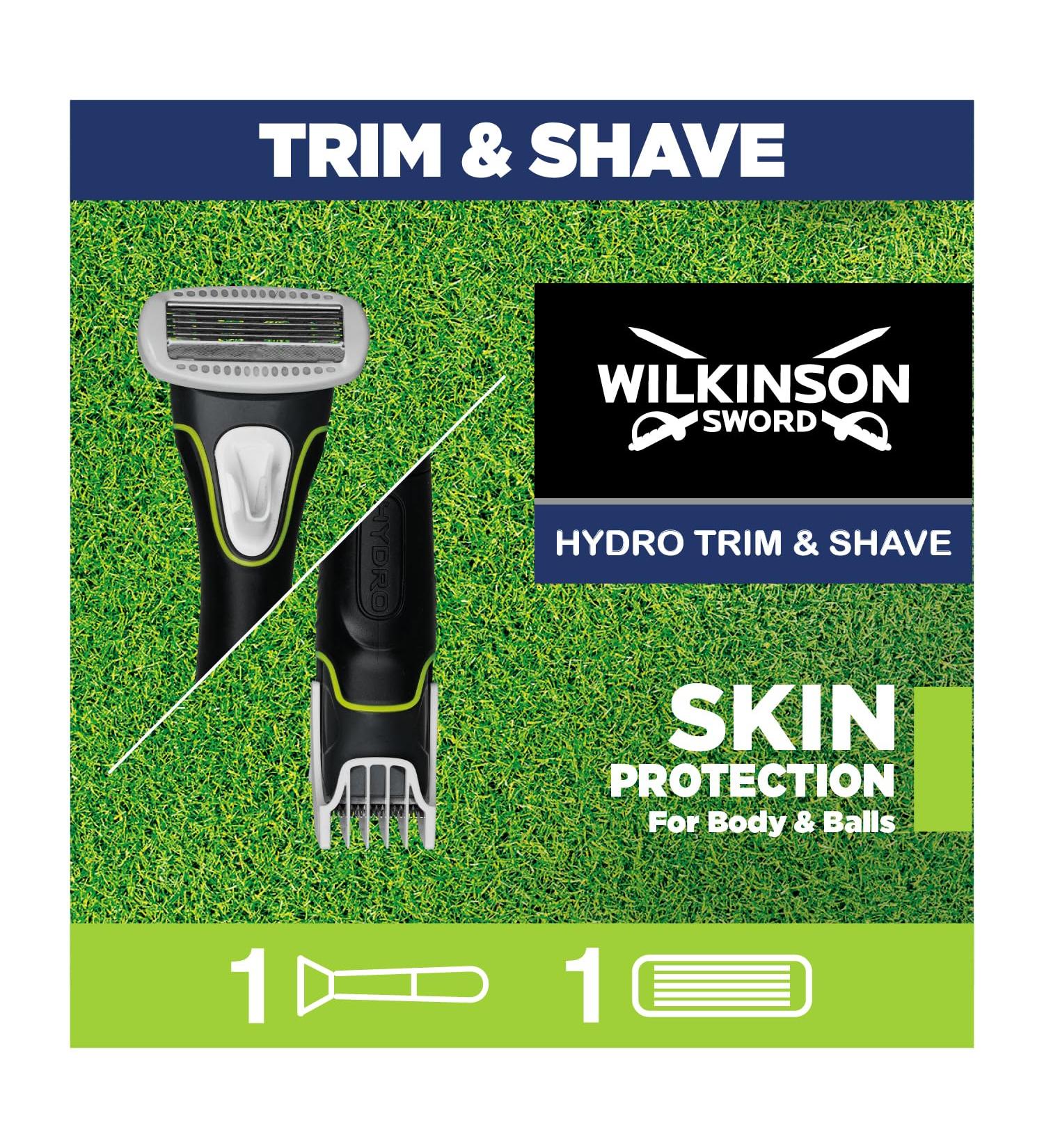 WILKINSON SWORD Hydro Trim & Shave Razor + Trimmer with Skin Protection for Men | Includes Razor Handle & 1 Blade Refill - Buy Online on SooperMarket.com