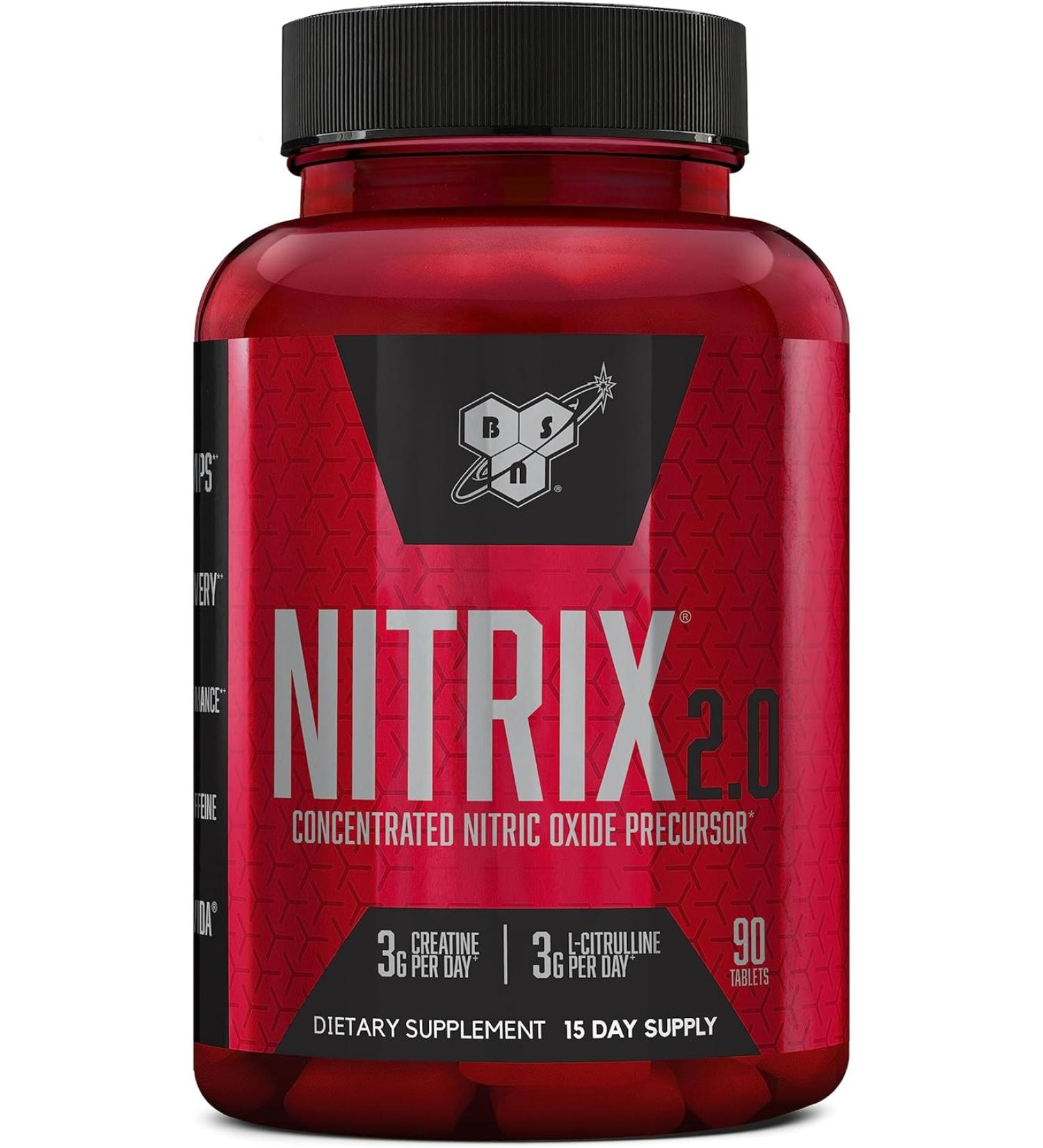 BSN Nitrix 2.0 Nitric Oxide Precursor - Unflavored - 90 Tablets