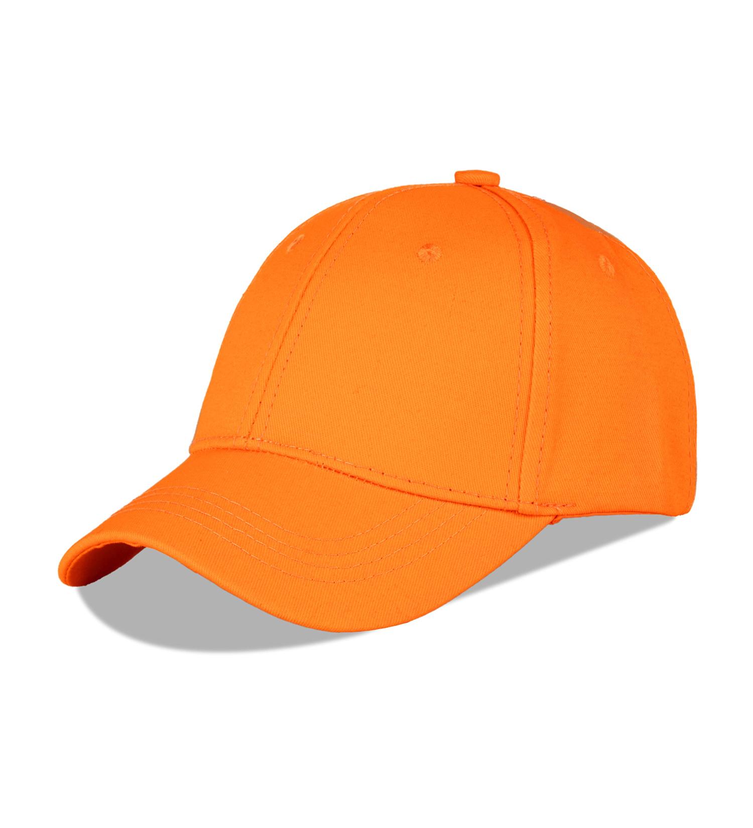 LANGZHEN 100% Cotton Kids Plain Baseball Cap Hat | Adjustable Sun Hat for Girls Boys 2-4 Years | Classic Orange - Buy Online on SooperMarket.com