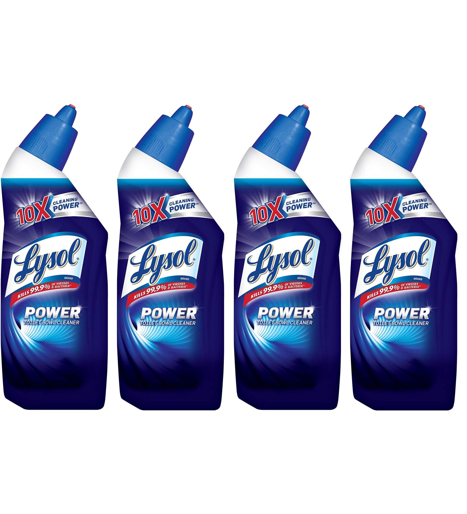 Lysol Power Toilet Bowl Cleaner 10X Cleaning Power 8 oz - Pack of 4 - Buy Online on SooperMarket.com
