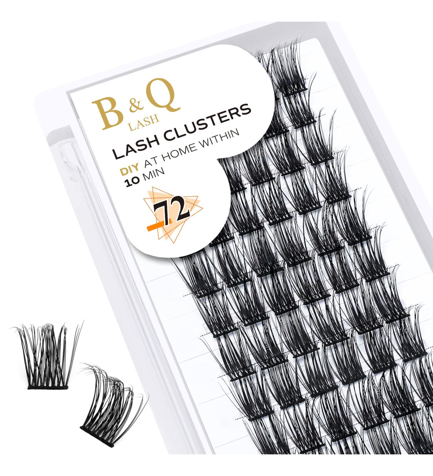 72 Count D-14mm B35 D Curl Natural Eyelash Clusters for DIY Extensions - Buy Online on SooperMarket.com